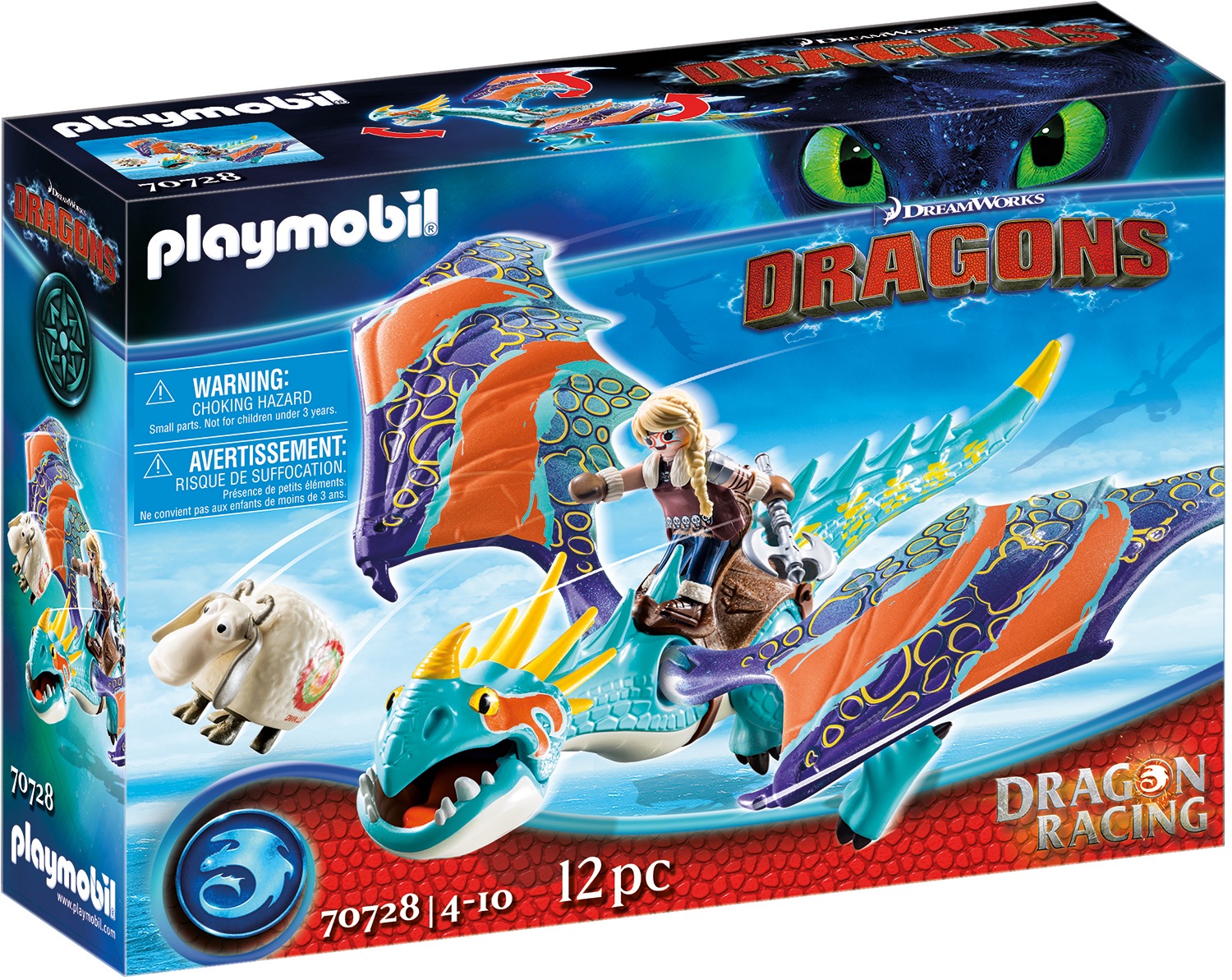 Image of Playmobil® Konstruktions-Spielset »Dragon Racing: Astrid und Sturmpfeil (70728), Dragons«, (12 St.), Made in Germany bei Ackermann Versand Schweiz