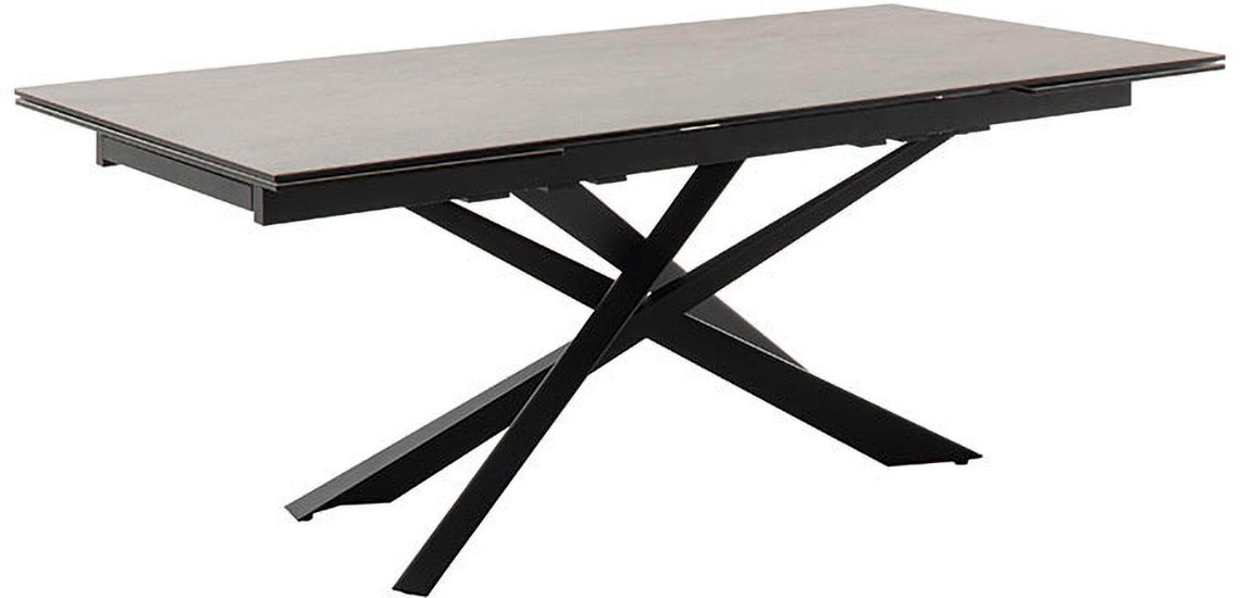 MCA furniture Table de salle à manger »TESERO Auszugtisch 200-300 cm« Einzelstück,  Keramik,Metall,Marmor-Optik,ausziehbar,belastbar 100kg,10-12 Pers.
