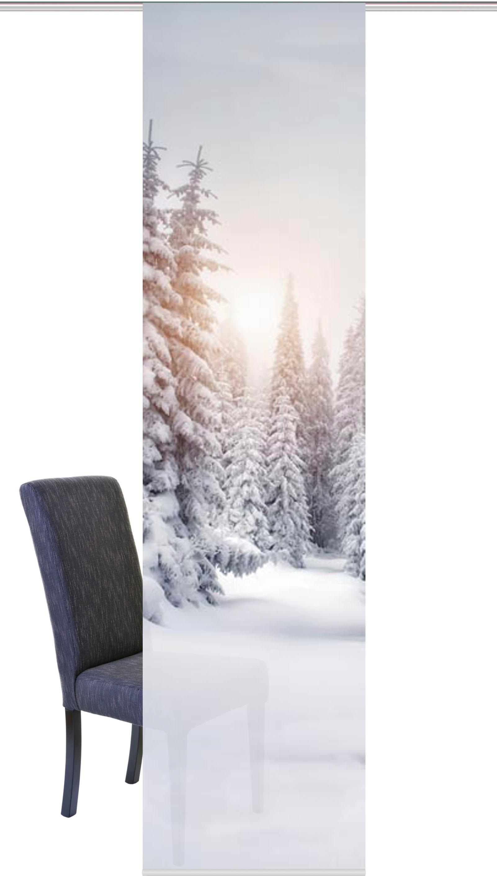 Image of HOME WOHNIDEEN Schiebegardine "WINTERSONNE" Paneelwagen 1 Stk. tlg. HxB: 245x60, Schiebevorhang Digitaldruck