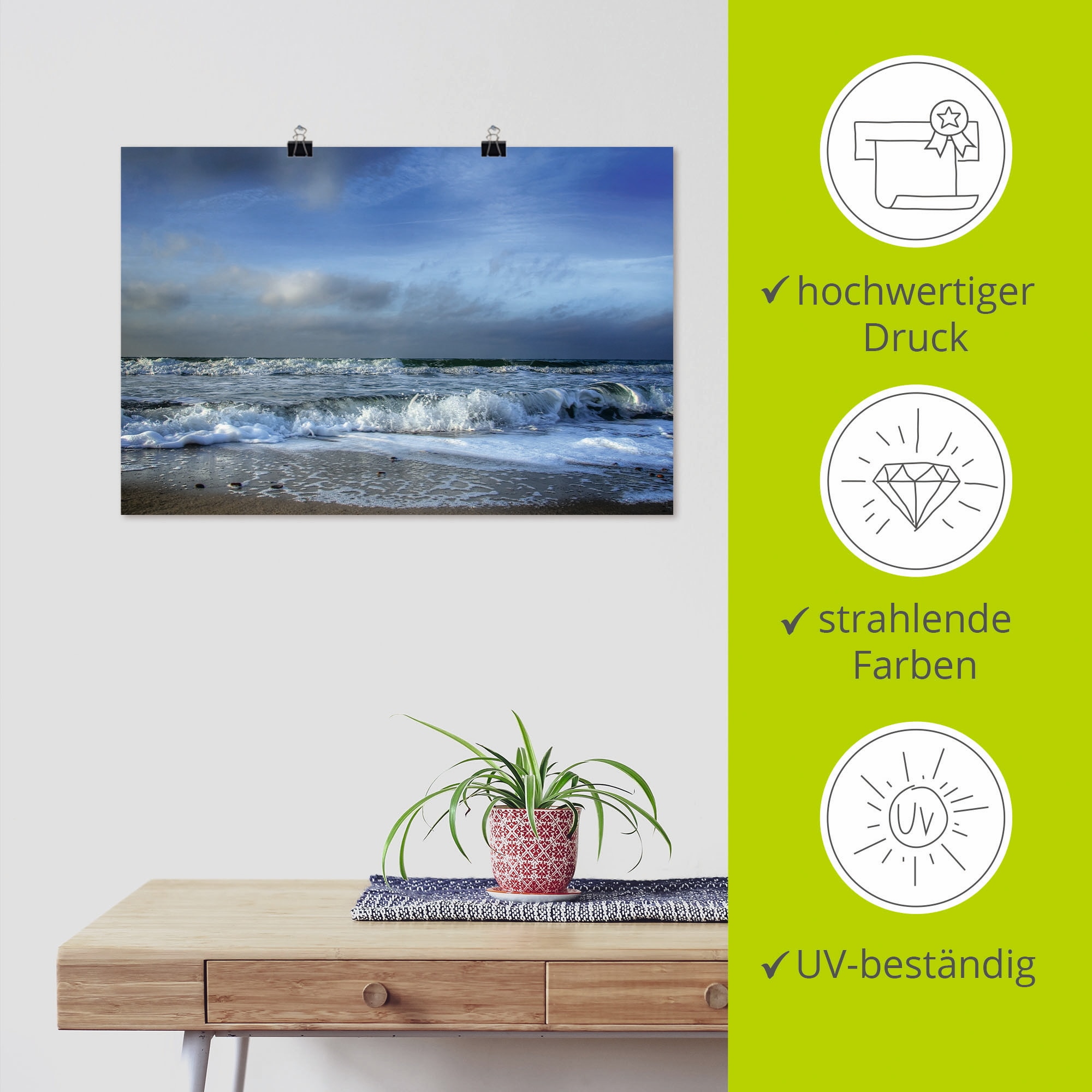 Artland Wandbild »Ostsee«, Strand, (1 St.), als Leinwandbild, Poster in verschied. Grössen