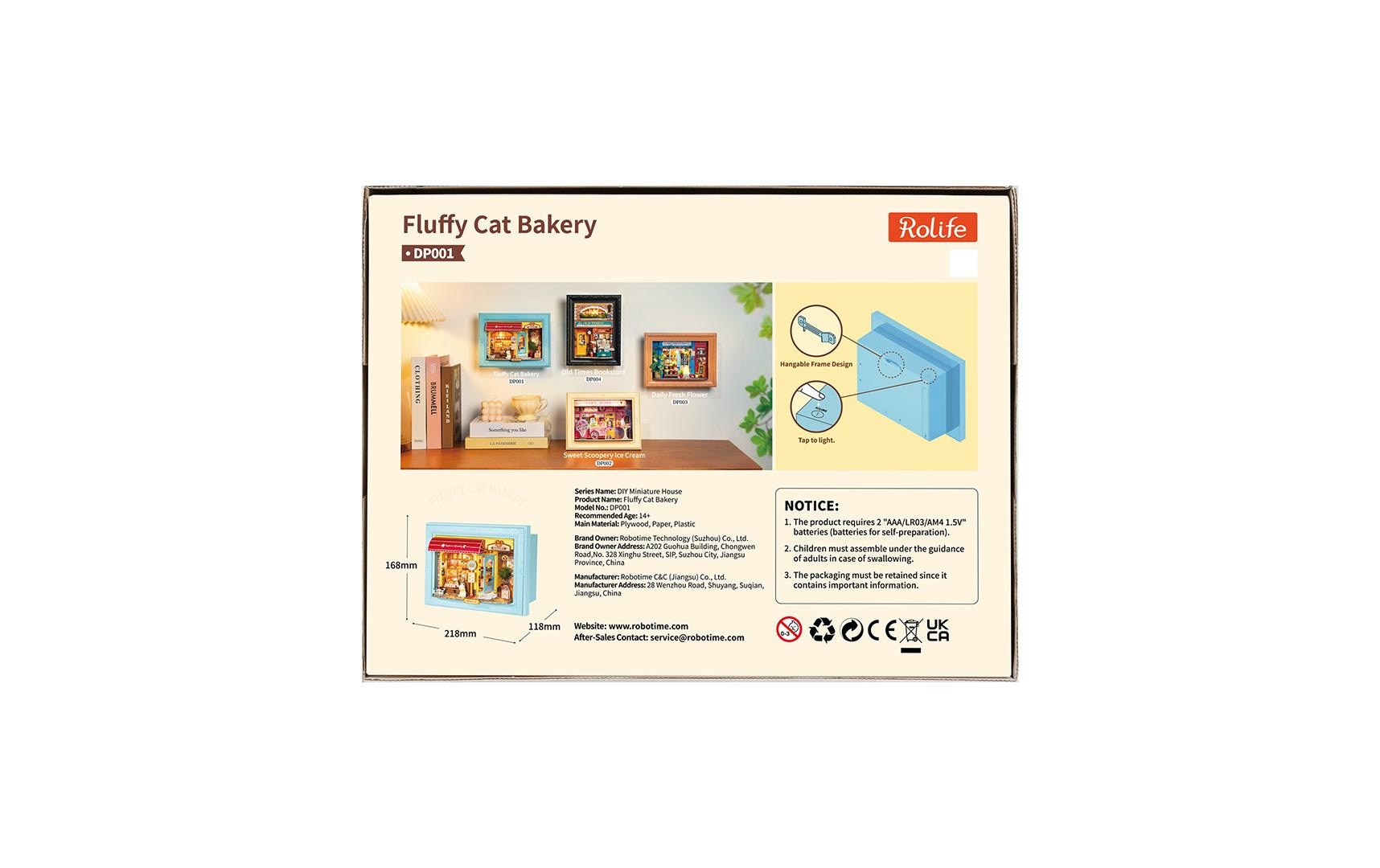   Modellbausatz »Rolife Fluffy Cat Bakery Schattenrahmen Bäckerei« 146 Stk. tlg.
