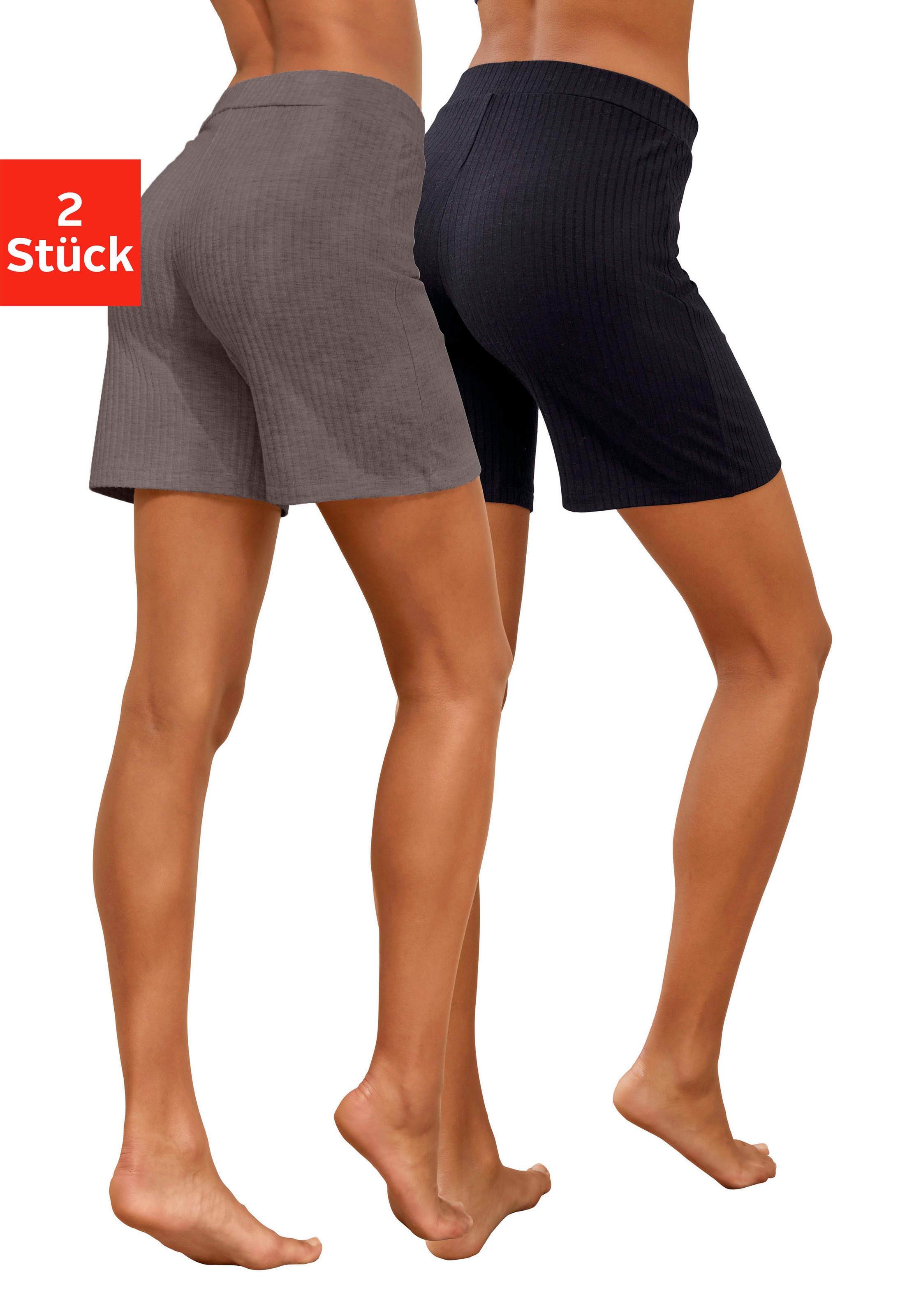 Image of Vivance Bermudas, (Packung, 2 tlg., 2er-Pack), mit Tunnelzug am Bund bei Ackermann Versand Schweiz