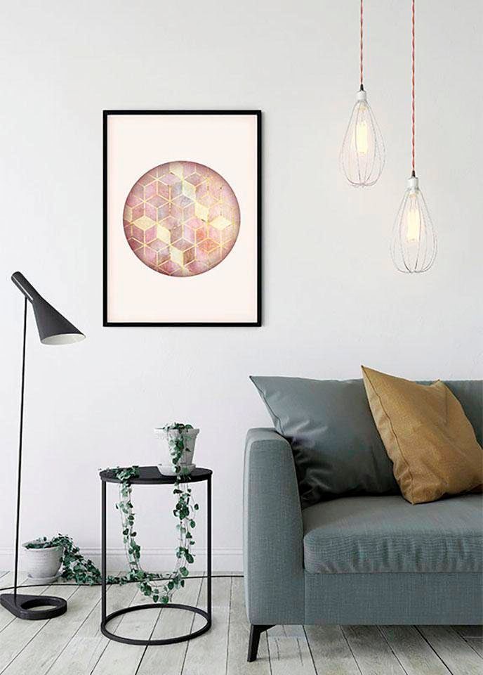 Image of Komar Bild "Mosaik Circle Rosso" Formen Kunst 1 Stk. tlg. Wandbild zur Dekoration - ohne Rahmen