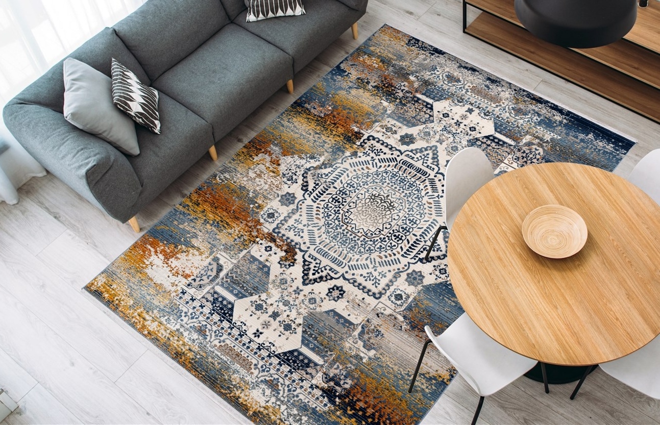 Image of calo-deluxe Teppich "Valessa-909" rechteckig 5 mm Höhe Wohnzimmer