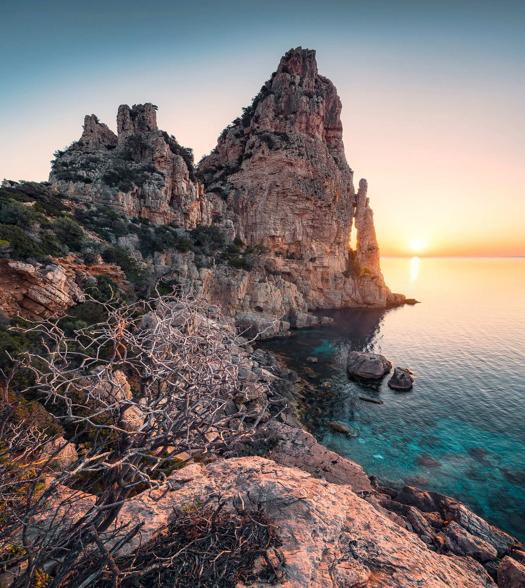 Image of Komar Vliestapete "Digitaldruck Vlies - Colors of Sardegna - Grösse 250 x 280 cm" bedruckt glatt Wohnzimmer, Schlafzimmer
