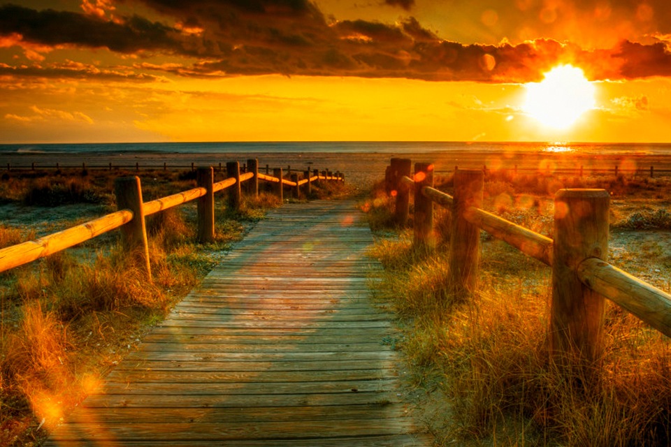 Image of Papermoon Fototapete "Sunset Beach" glatt