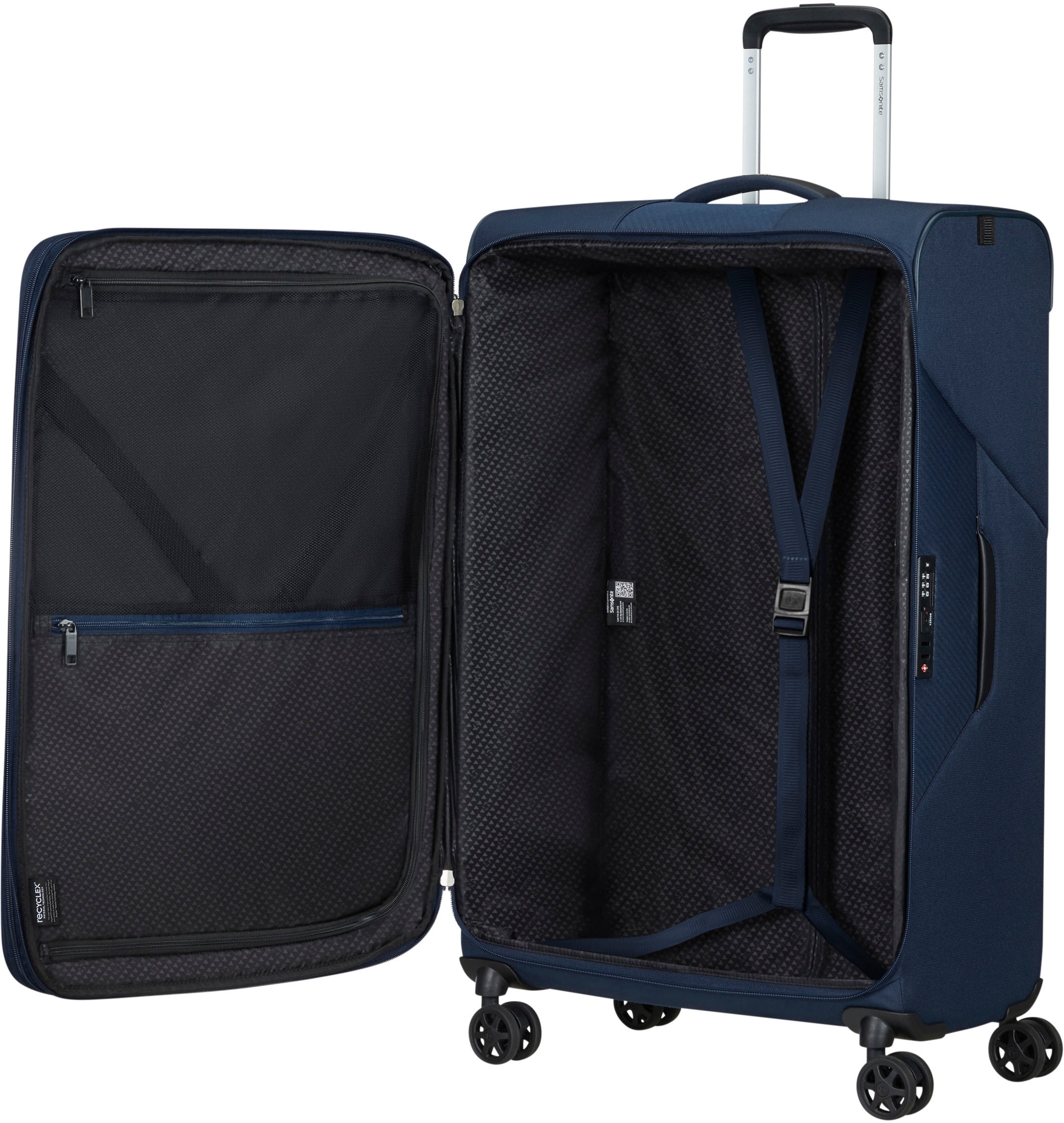 Samsonite Weichgepäck-Trolley »LITEBEAM, verschiedene Grössen und Farben«, 4 Rollen, Reisekoffer Aufgabegepäck Trolley Volumenerweiterung bei M/L