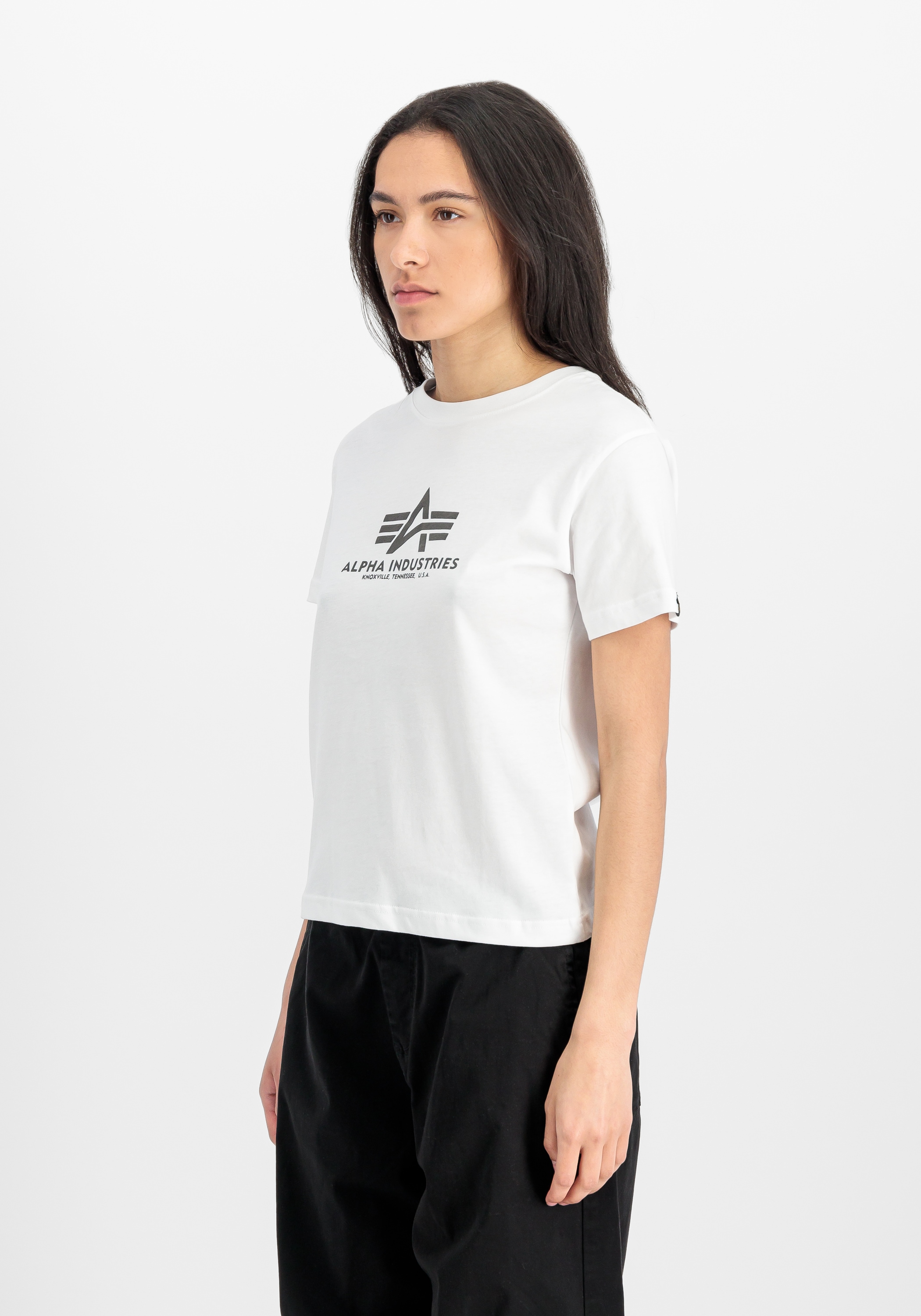 Image of Alpha Industries T-Shirt "Basic T-Shirt BL Puff Print W"