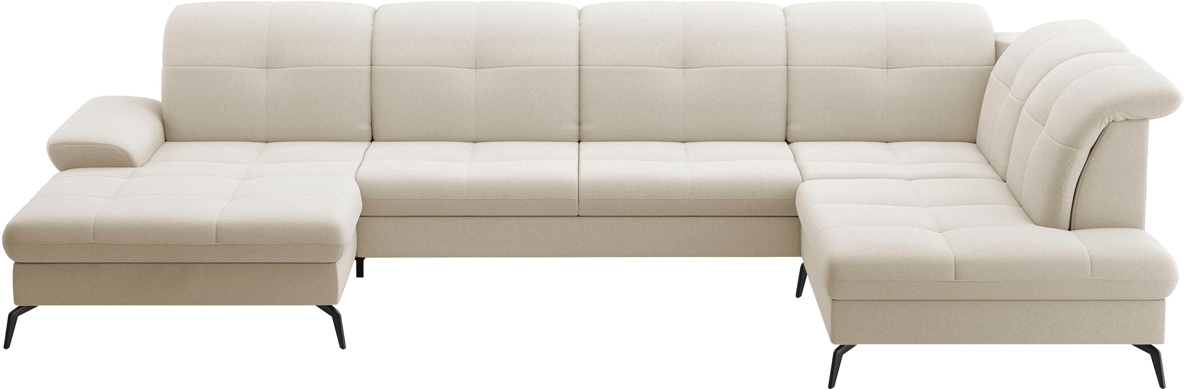 sit&more Wohnlandschaft »Amica, U-Form, inkl. Sitztiefenverstellung und Armteilverstellung« wahlweise mit Kopfteilverstellung, Bettfunktion und Bettkasten