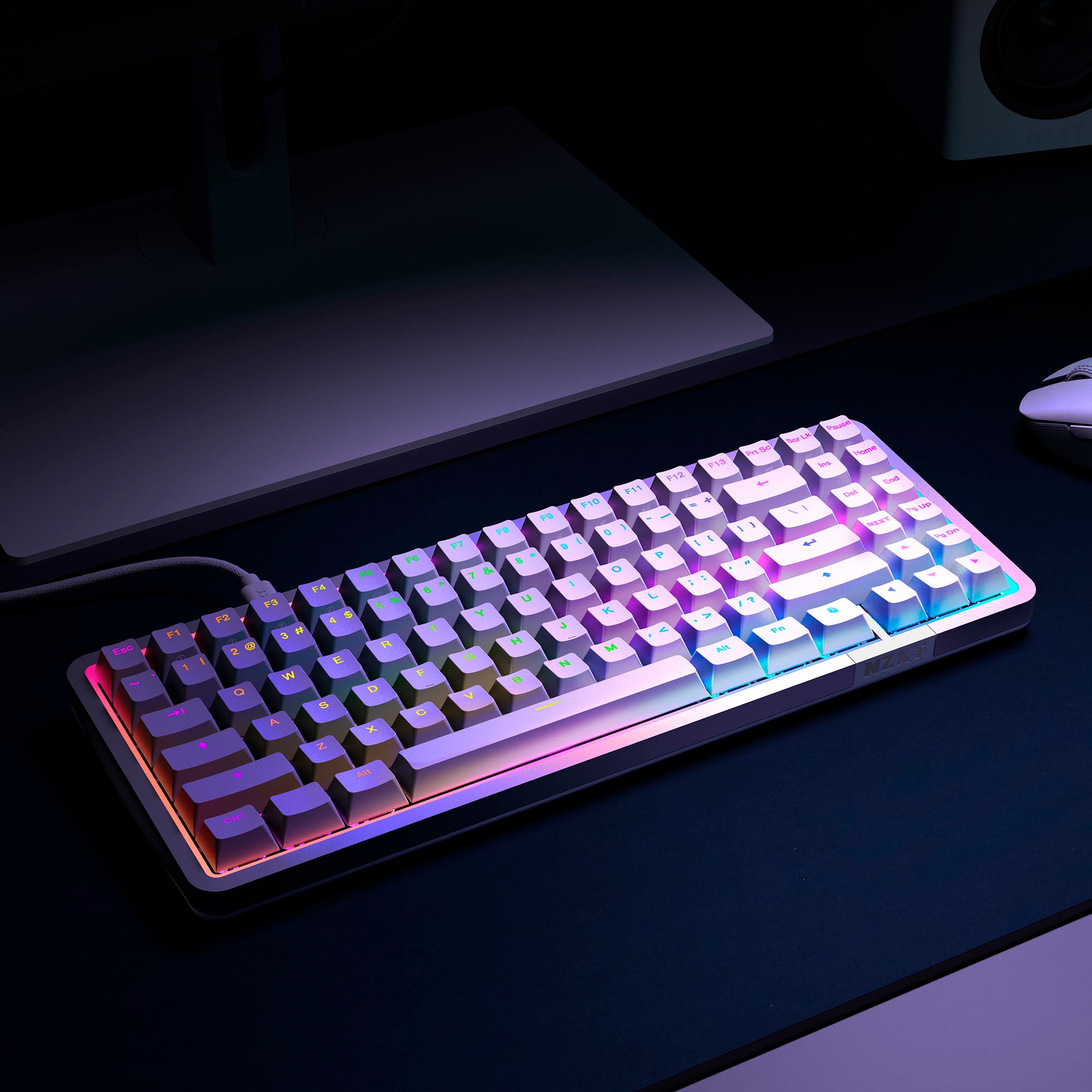 NZXT Gaming-Tastatur »Function Elite MiniTKL«, (Anpassbare Höhe-Fn-Tasten-USB-Anschluss-Profil-Speicher-Profil-Speicher)