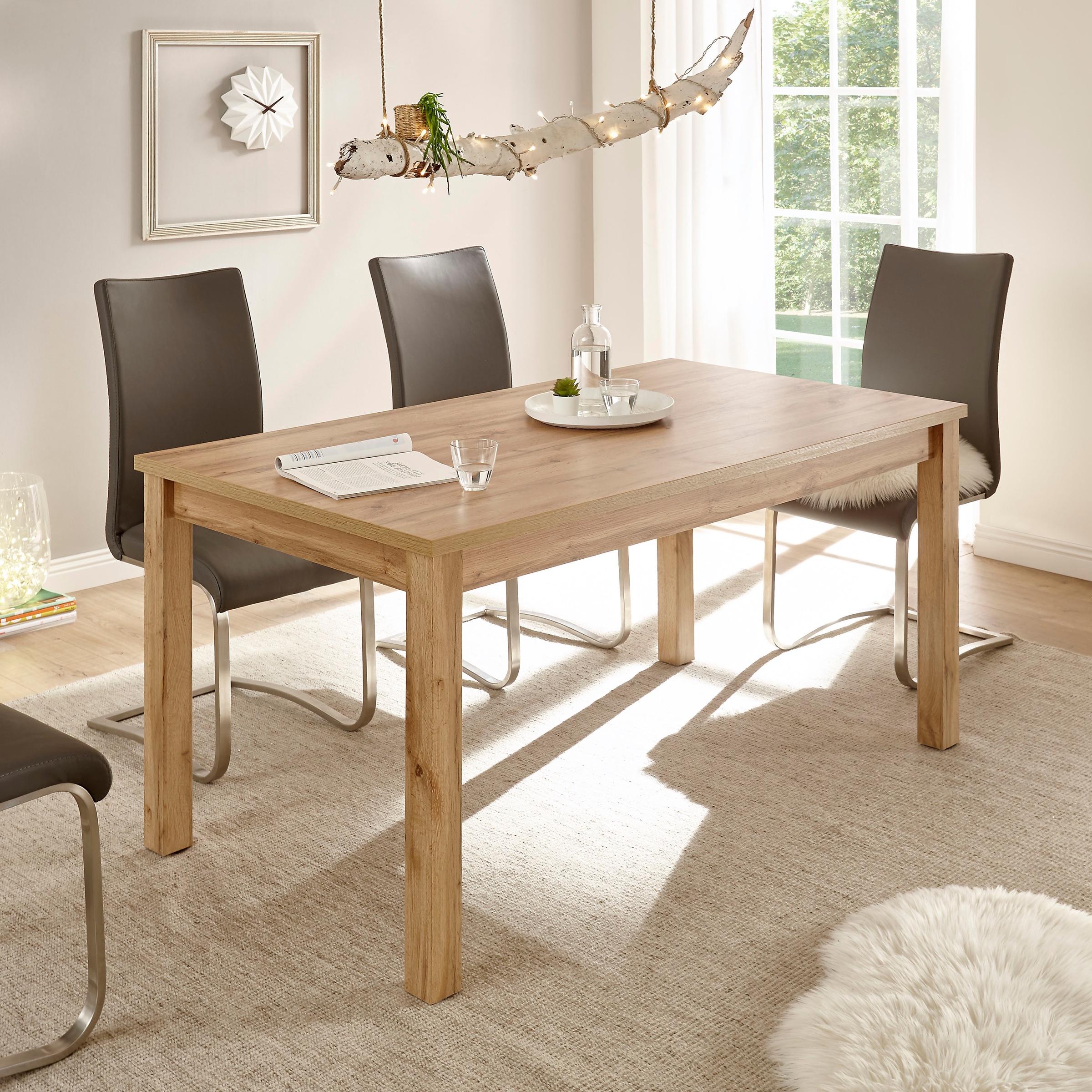 Image of GOODproduct Esstisch "Westminster" Breite ca. 158cm, im romantischen Landhausstil in Wotan Eiche