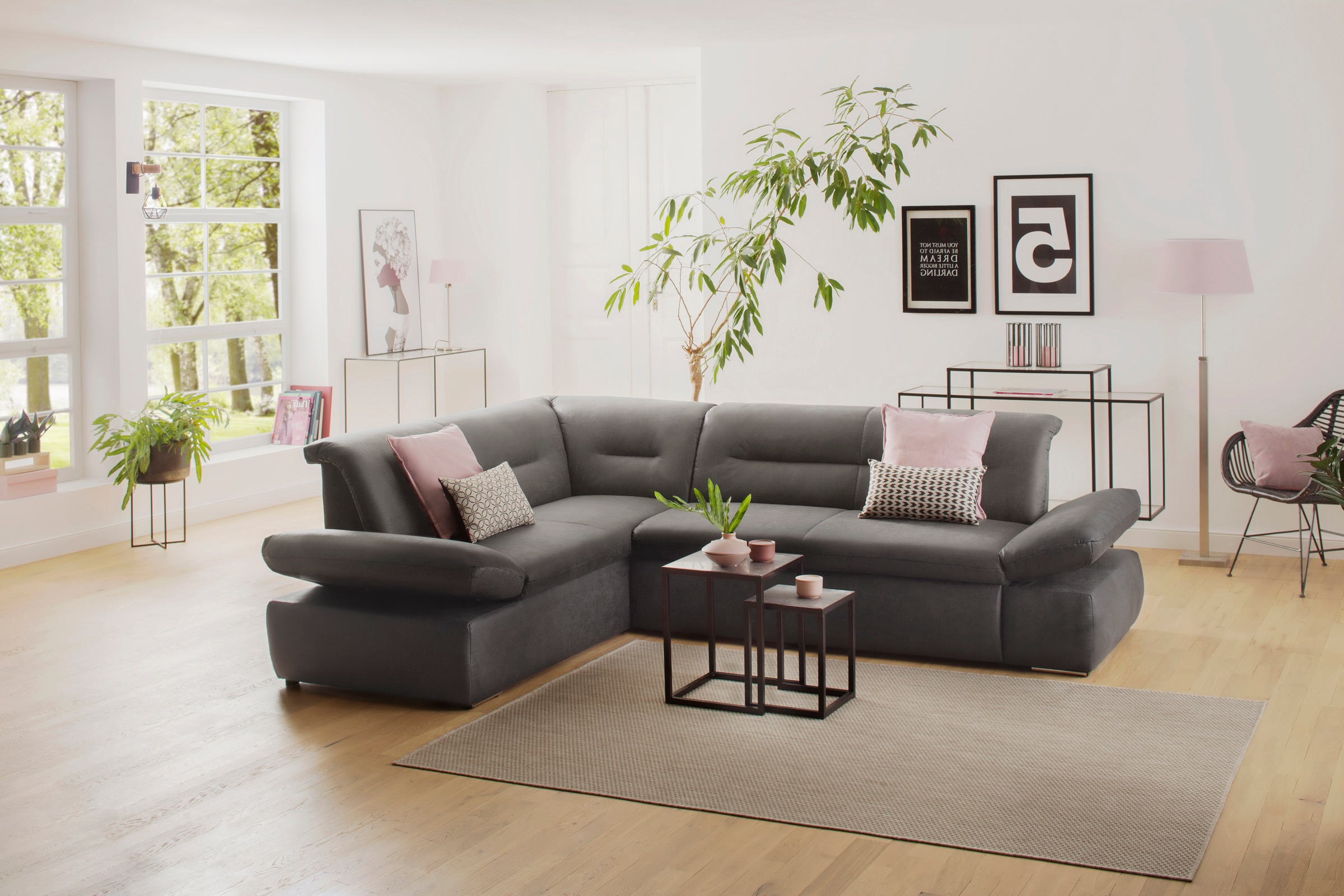 Image of Home affaire Ecksofa "Avesa L-Form" Wahlweise mit Arm- und Bettfunktion, B/T/H: 275/211/80 cm