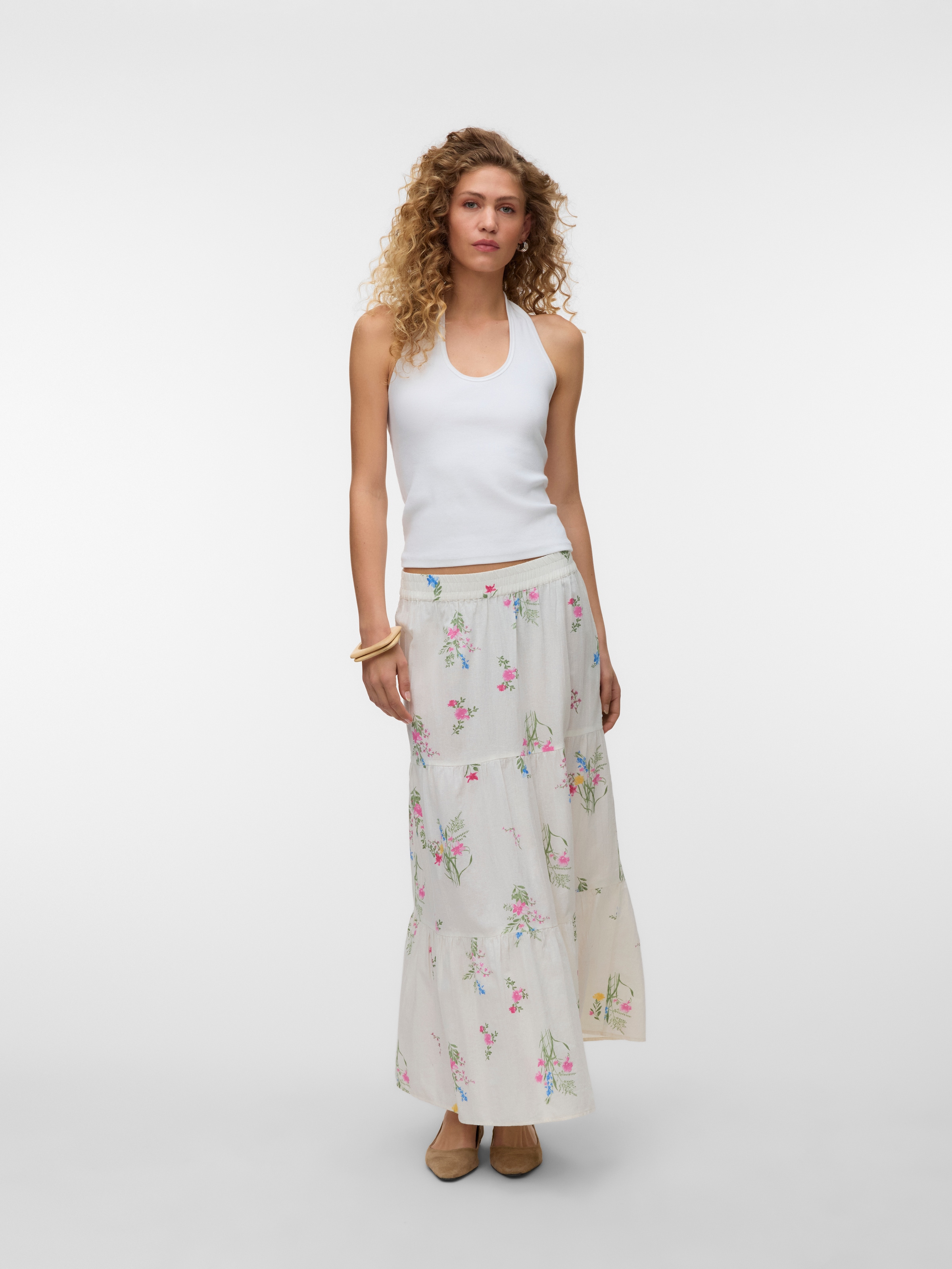 Vero Moda Maxirock »VMDICTHE HW MAXI SKIRT WVN GA« Baumwolle