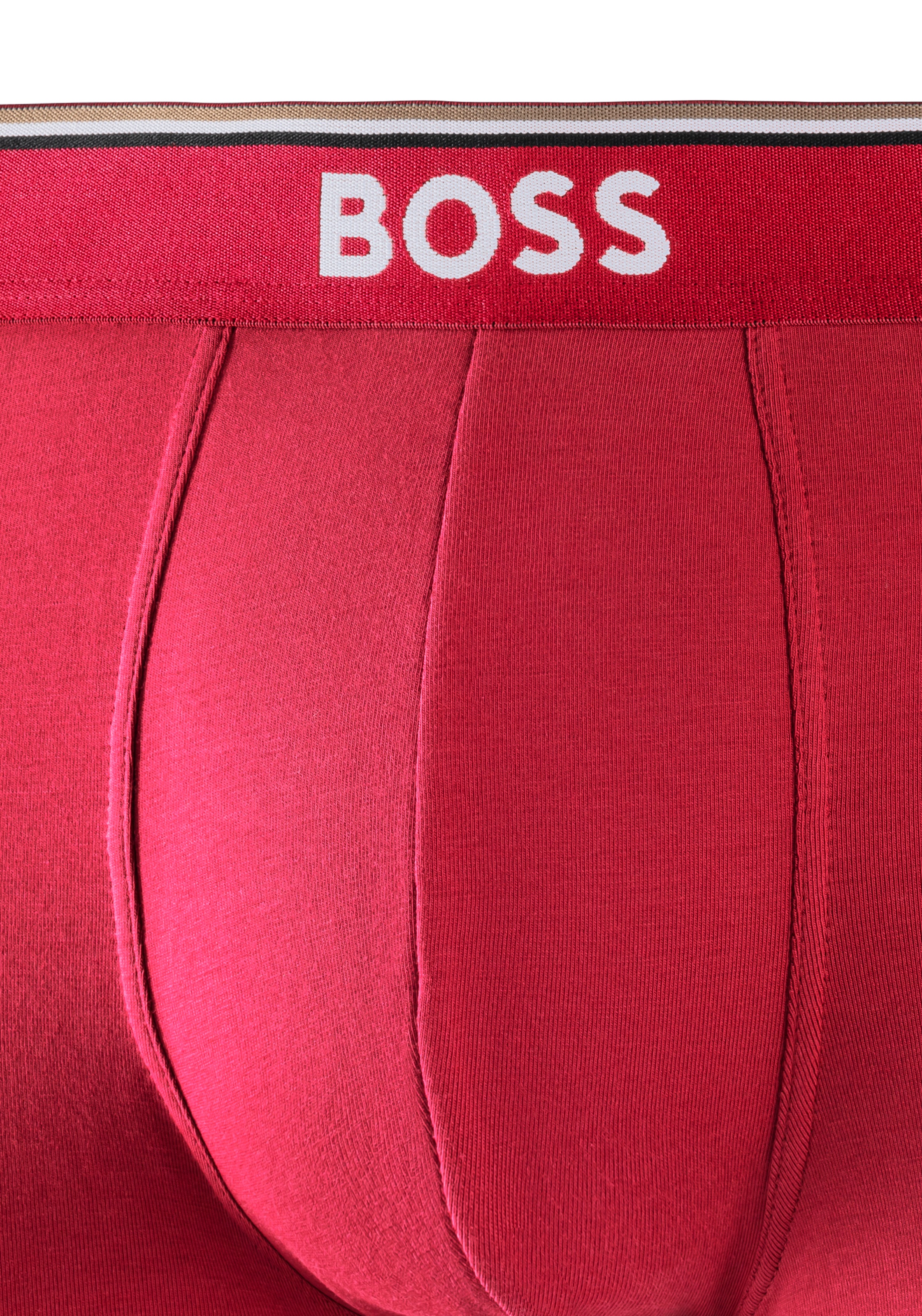 BOSS Langer Boxer »Brief 3 PACK«, mit farblich passendem Webbund
