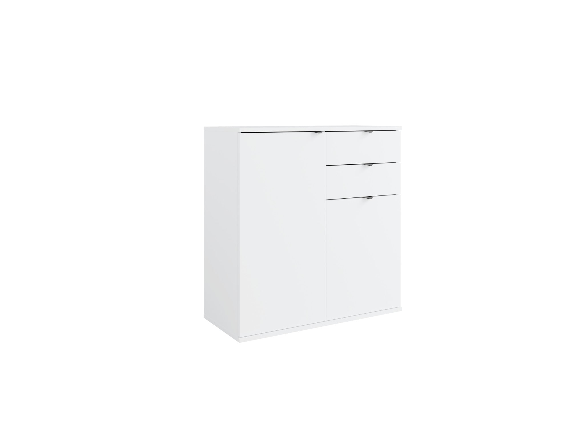 Home affaire Commode »THALIANA Sideboard mit 2 Türen und 2 Schubladen, Breite 80 cm« Schrank in 3 Farben erhältlich, schwarze Metallgriffe, viel Stauraum