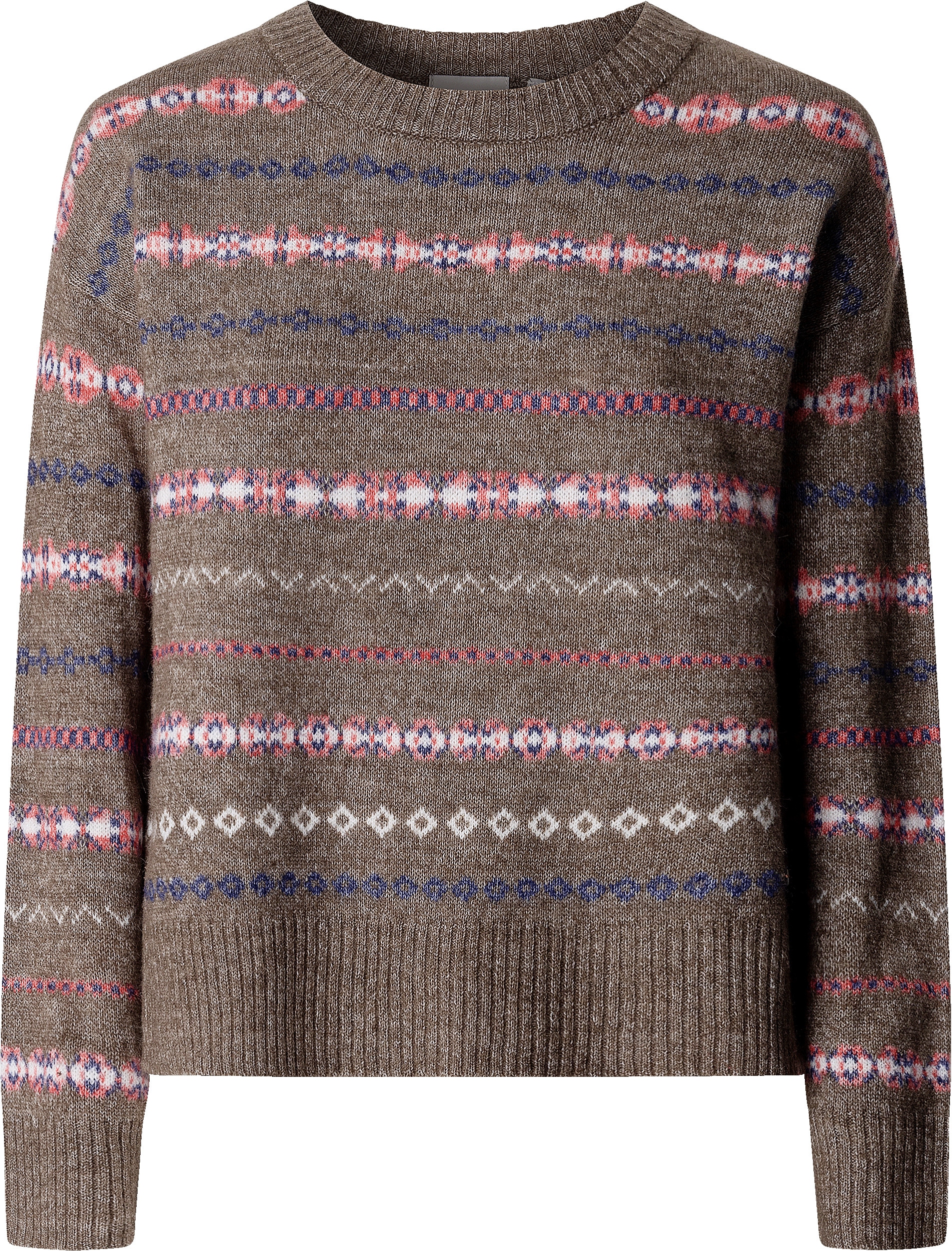 Image of Pepe Jeans Strickpullover "ALAINA SWEATER" mit Jacquardmuster, Materialmix