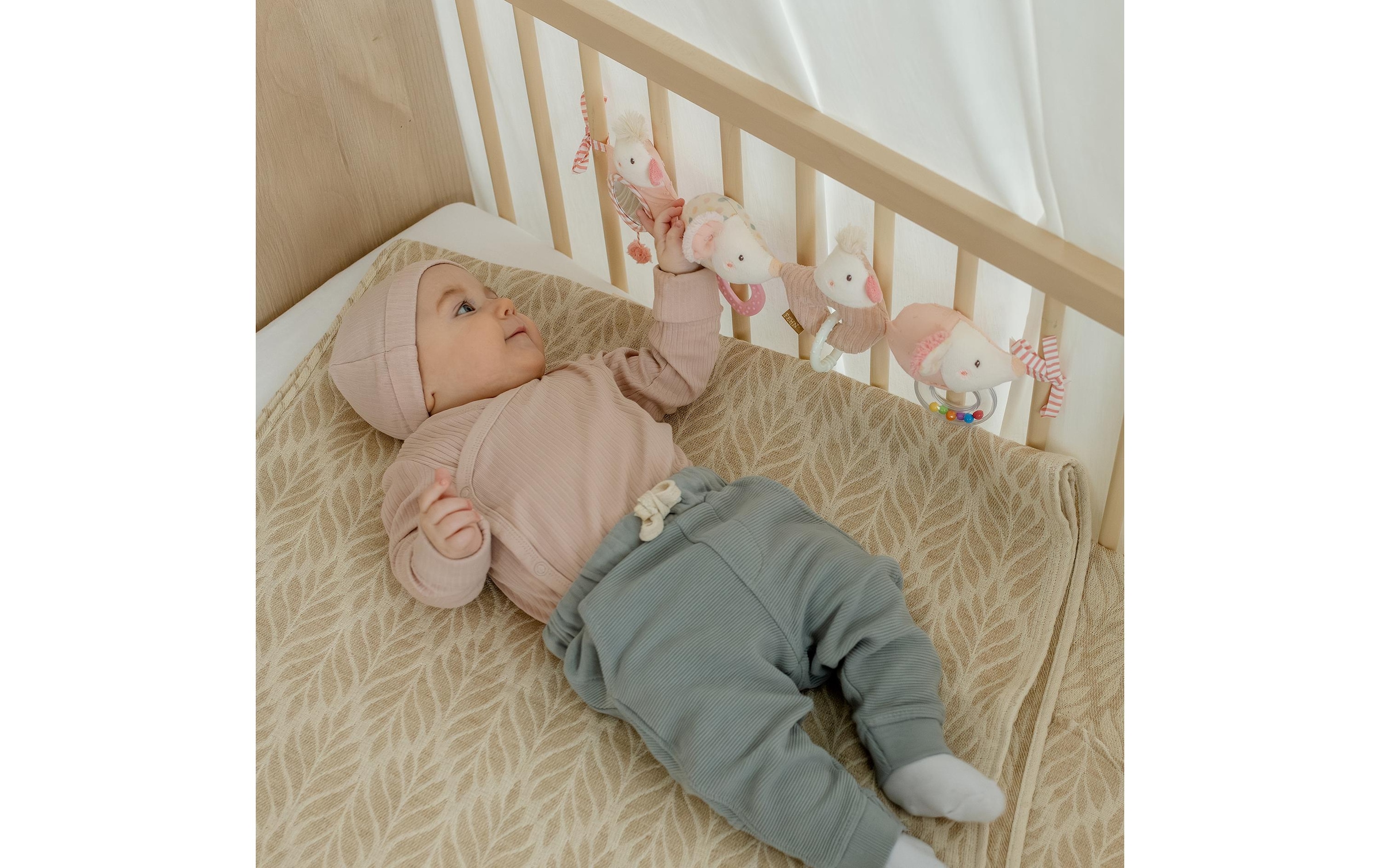 Fehn Kinderwagenkette »Rosa/Beige«