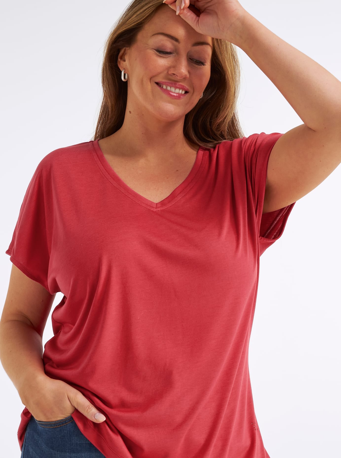 Sheego T-shirt »Halbarmshirt« 1