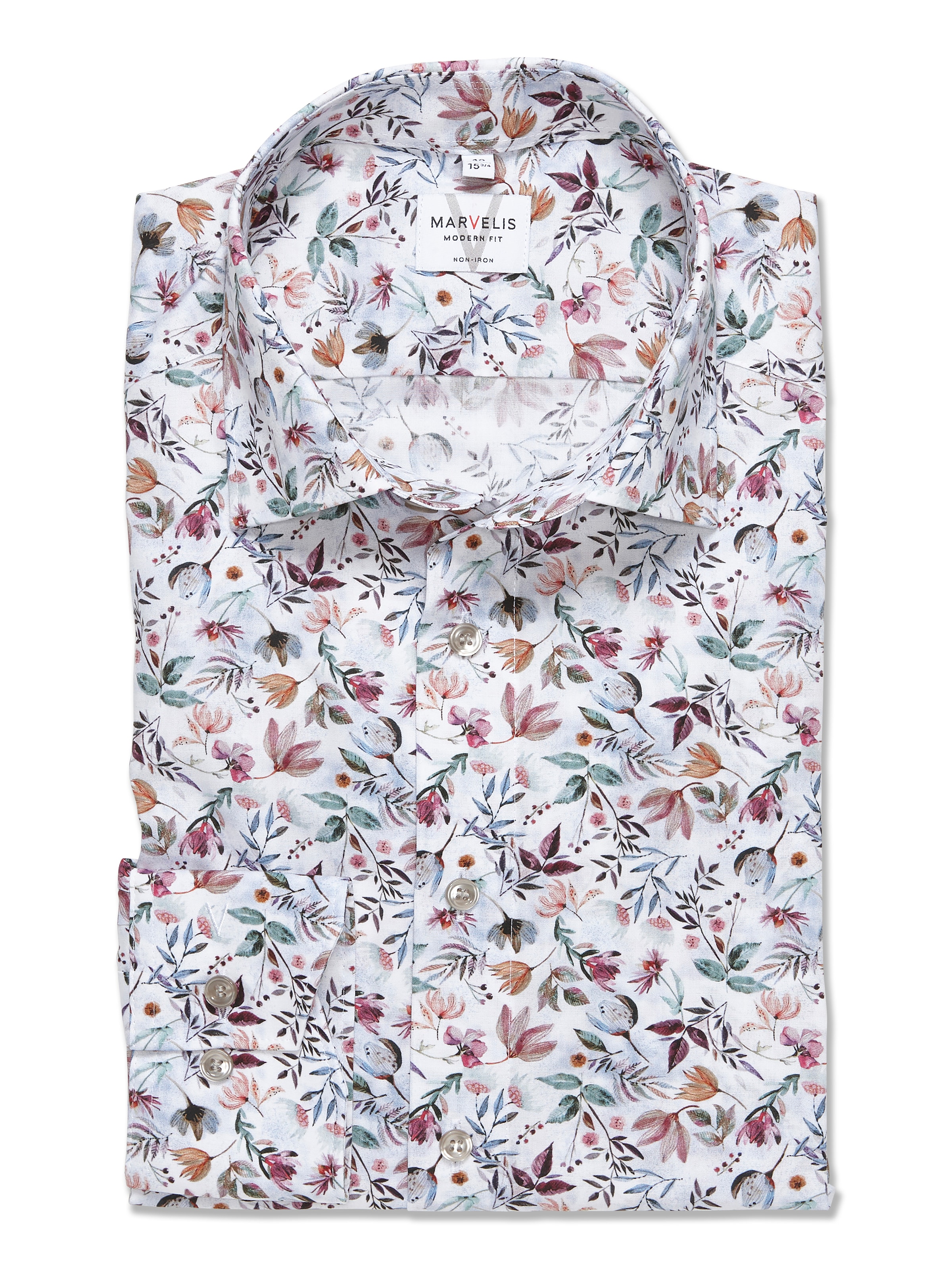 MARVELIS Langarmhemd mit floralem  Allover-Print