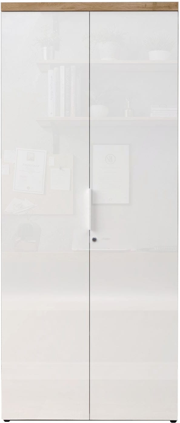INOSIGN Aktenschrank »Easy B/H 81/193 cm, Büroschrank, Mehrzweckschrank mit 2 Türen« abschliessbar, 4 Böden, Metallgriffe, Top 38 mm stark