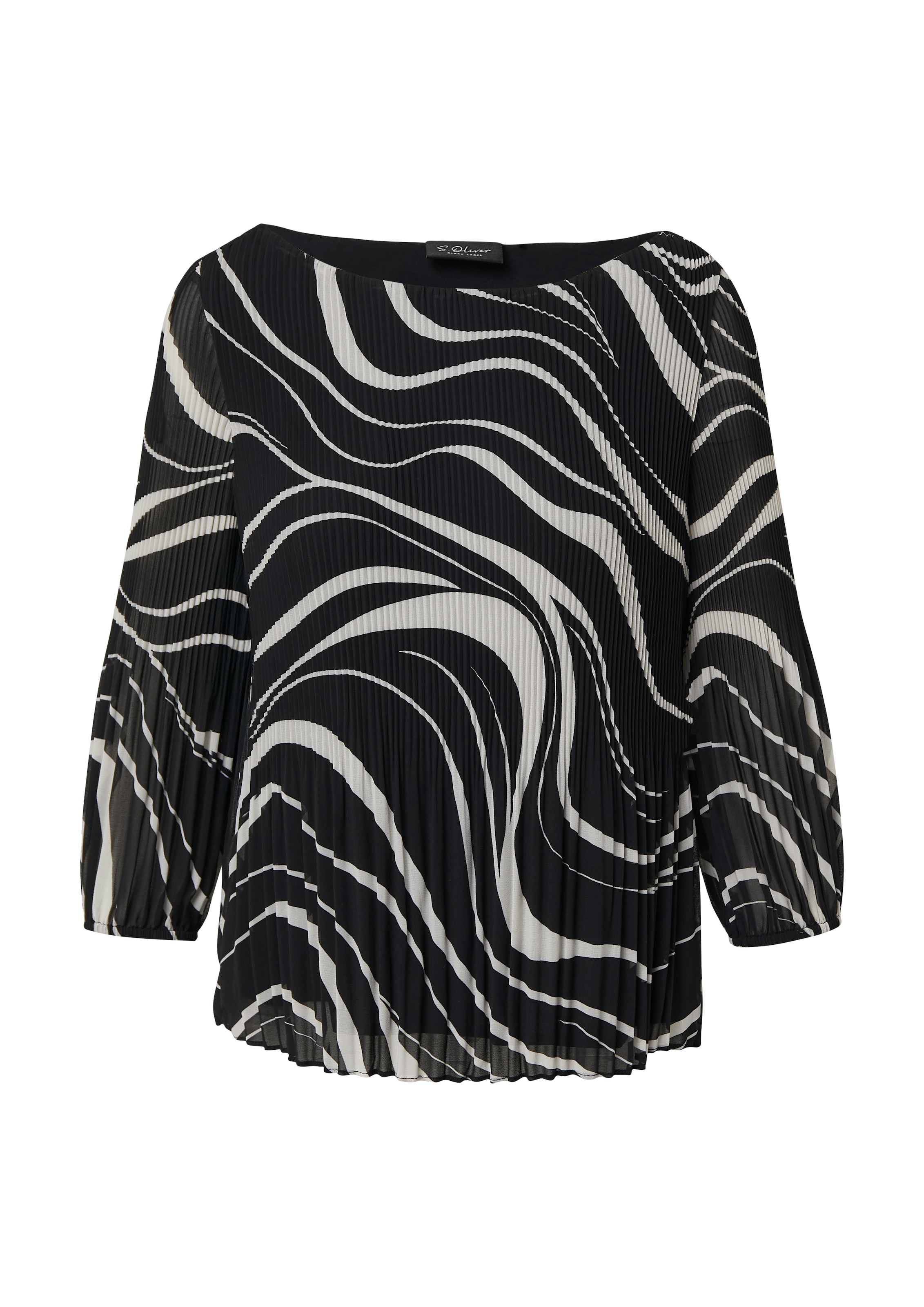 s.Oliver BLACK LABEL Klassische Bluse, mit All-Over Print