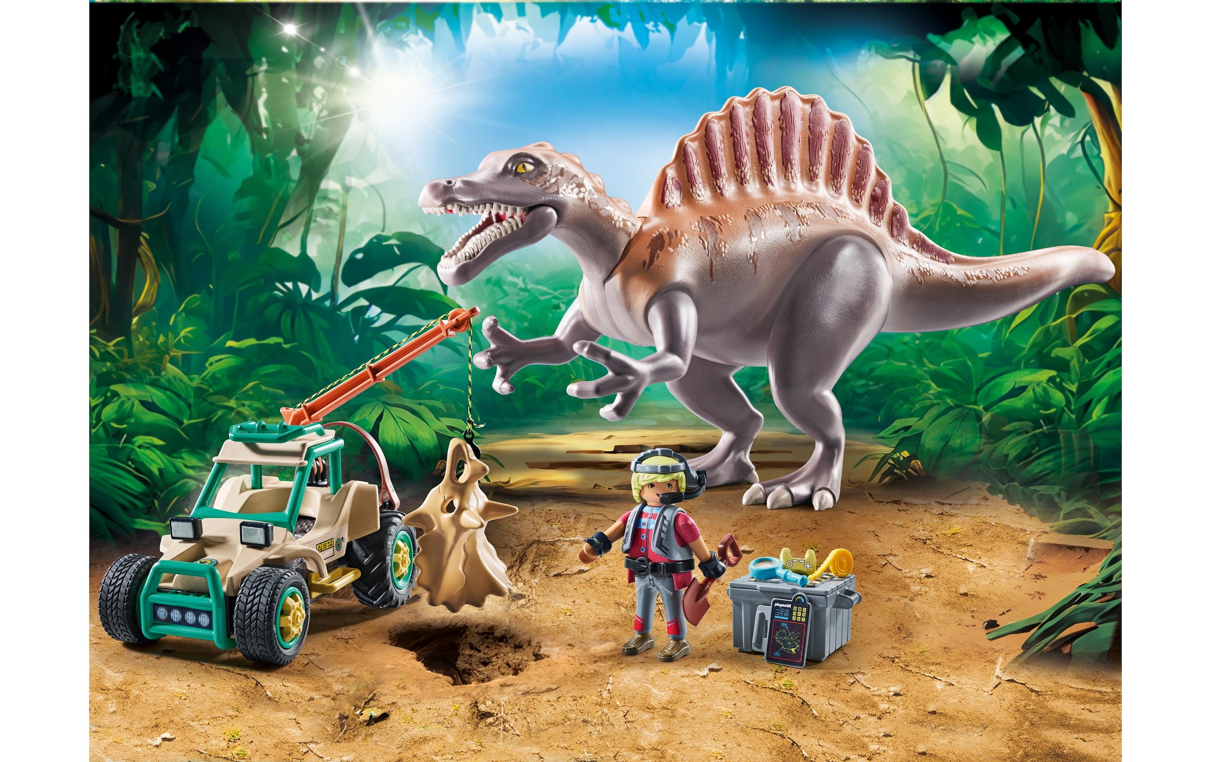 Playmobil® Spielbausteine »Dinos Spinosaurus-Angriff auf Dino-Ausgrabung 71820«, (60 St.)