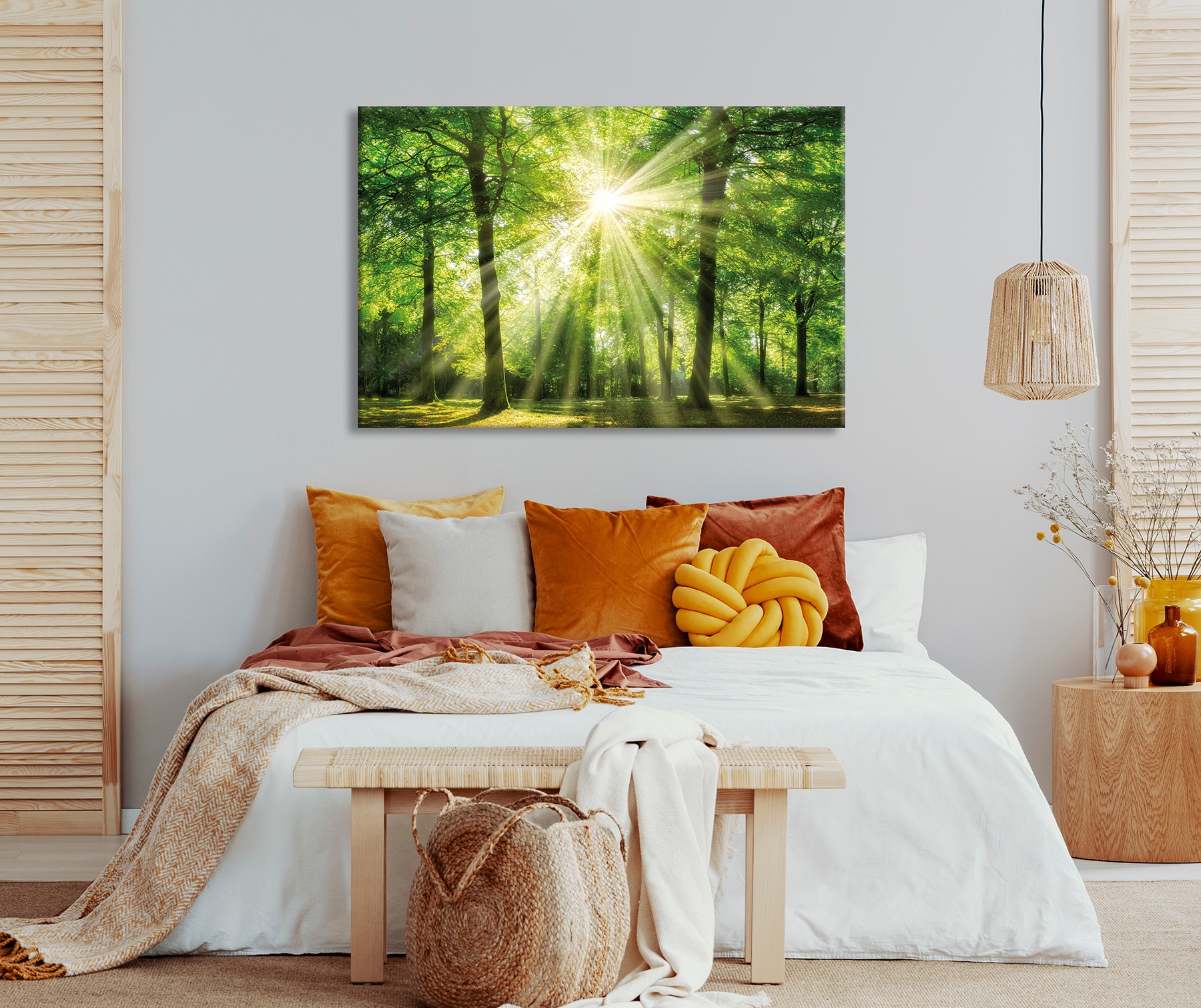 Bönninghoff Leinwandbild »Wandbild WALD  – Leinwandbild Keilrahmen« Natur | Wald | Wiesen & Bäume 1 Stk. tlg. auf Keilrahmen gespannt
