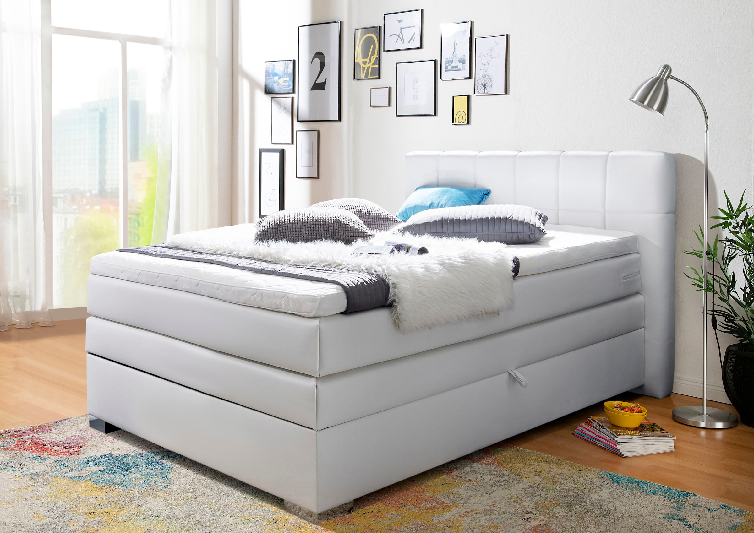 INOSIGN Boxspringbett »Airdrie«, inkl. Bettkasten und Topper