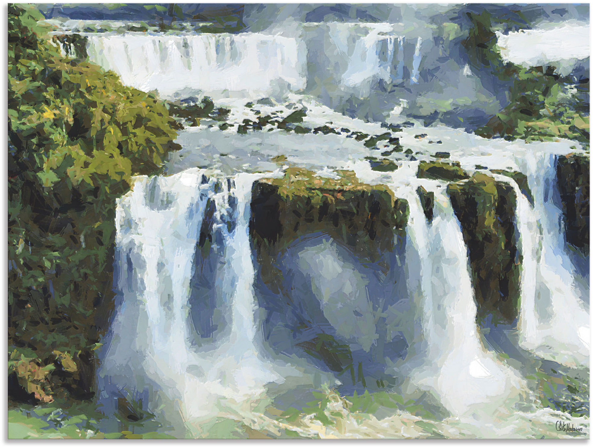Image of Artland Wandbild »Iguazu Wasserfälle IV«, Wasserfallbilder, (1 St.), in vielen Grössen & Produktarten - Alubild / Outdoorbild für den Aussenbereich, Leinwandbild, Poster, Wandaufkleber / Wandtattoo auch für Badezimmer geeignet bei Ackermann Versand Schwei
