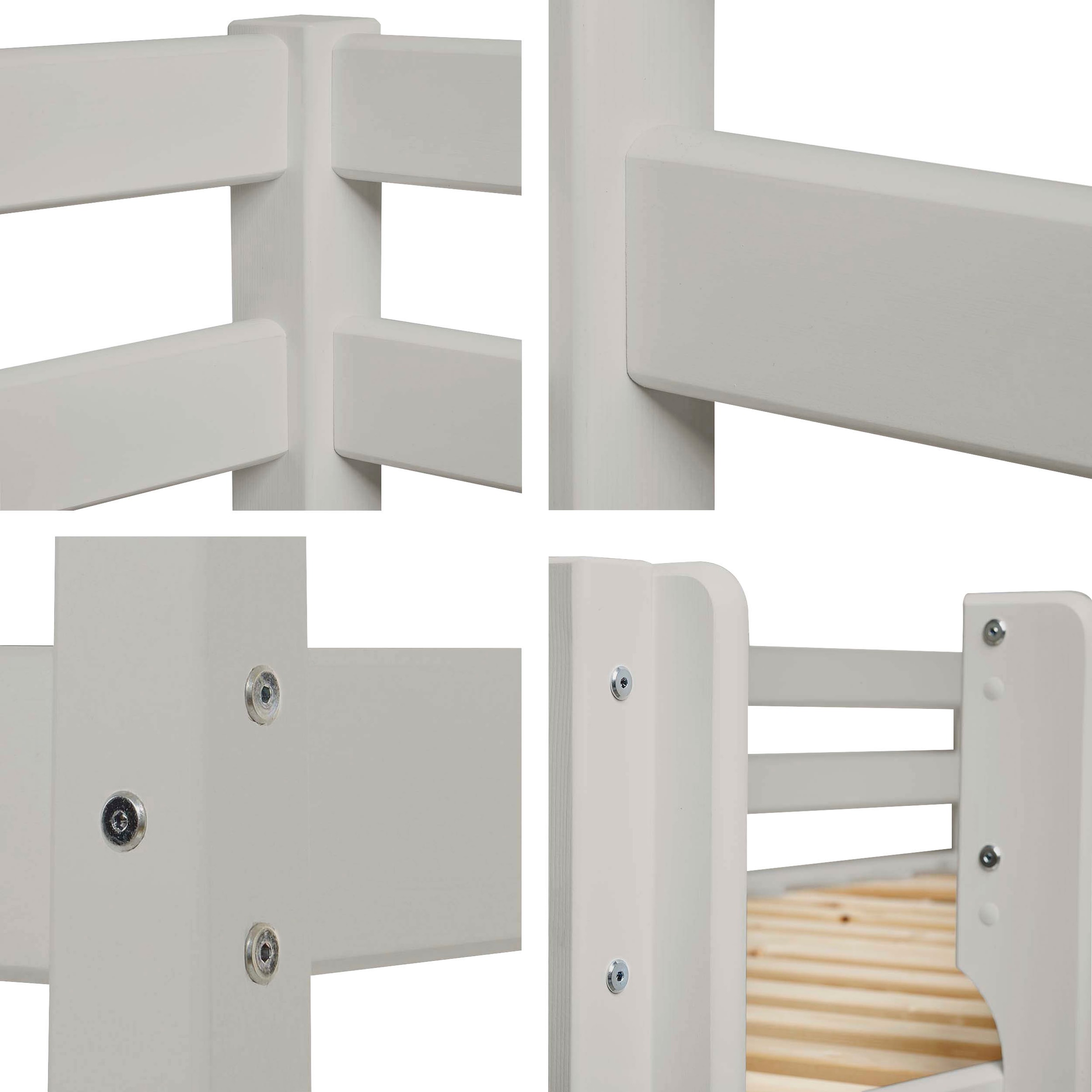 Hoppekids Lit superposé »ECO Comfort Kinderbett 90x200 oder 70x160 aus Massivholz in 4 Farben« TÜV, FSC und Nordisches Umweltzeichen – wahlweise mit Matratzen