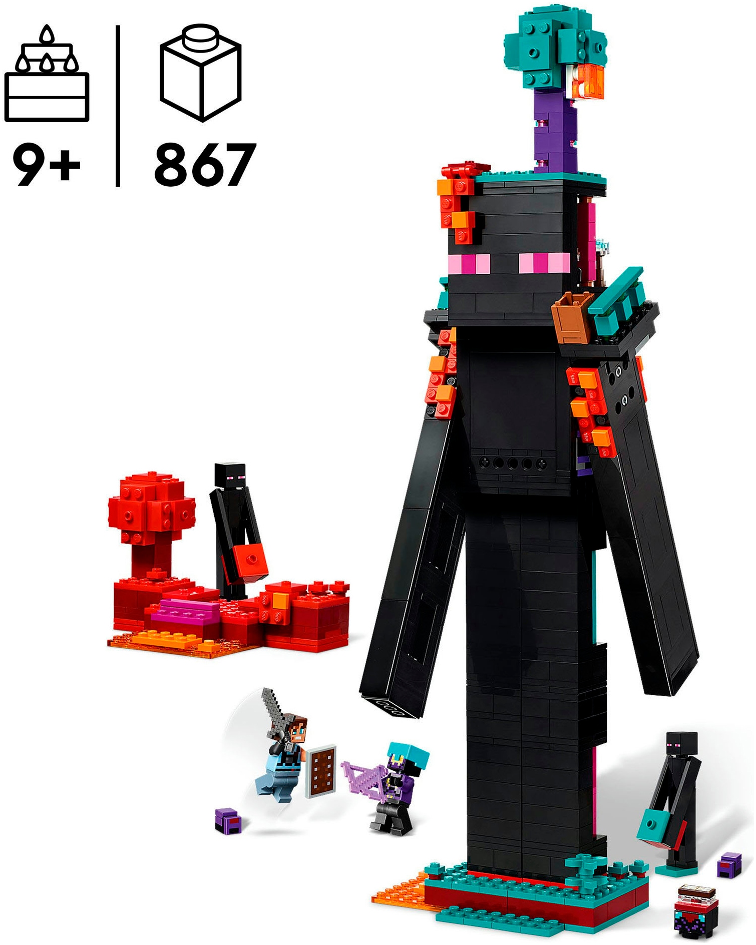 LEGO® Konstruktionsspielsteine »Der Enderman-Turm (21279), LEGO Minecraft« Made in Europe