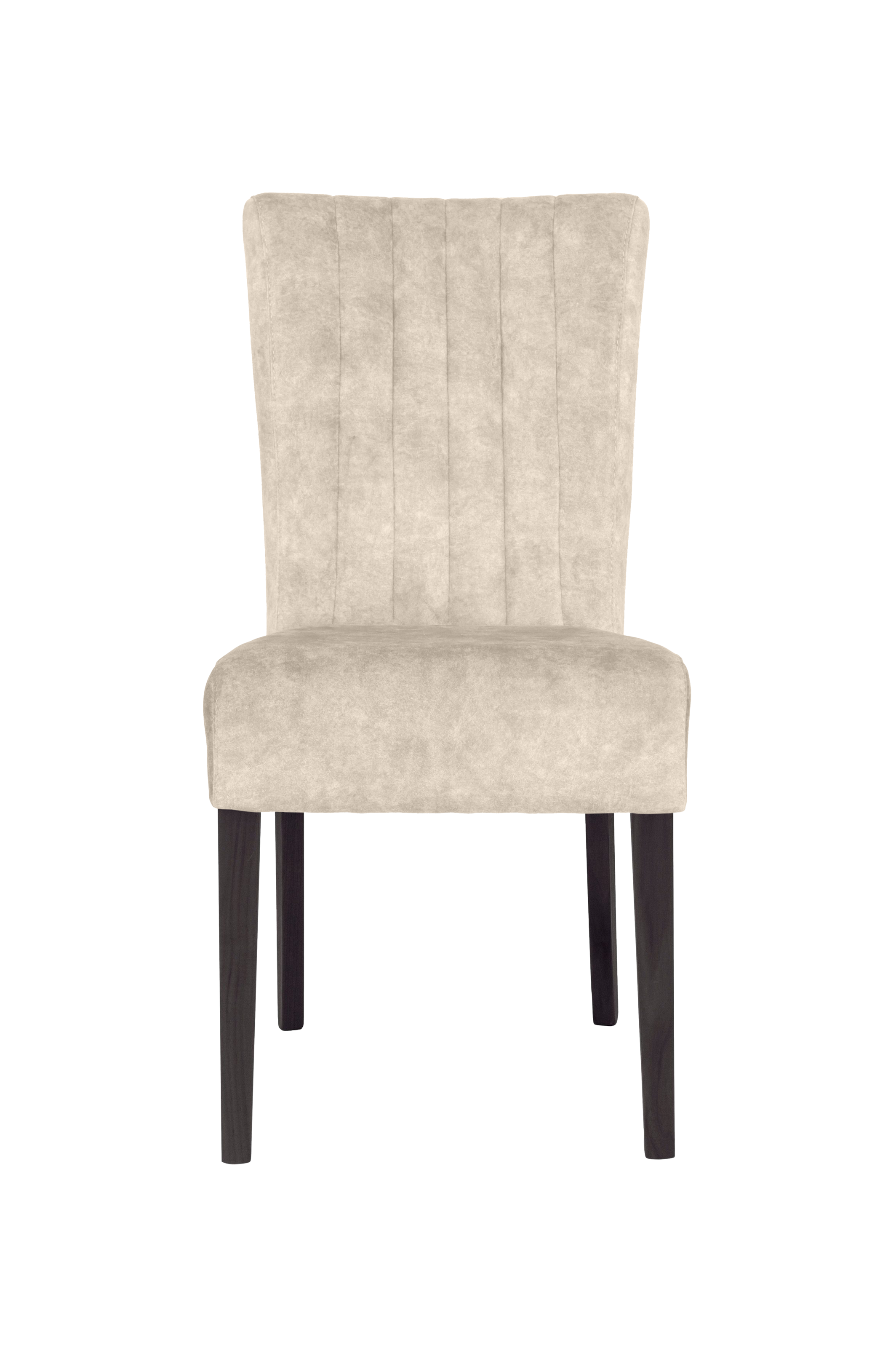 Home affaire 4-Fussstuhl, (Set), 2 St., Samtvelours, vertikale Nähte in der Rückenlehne