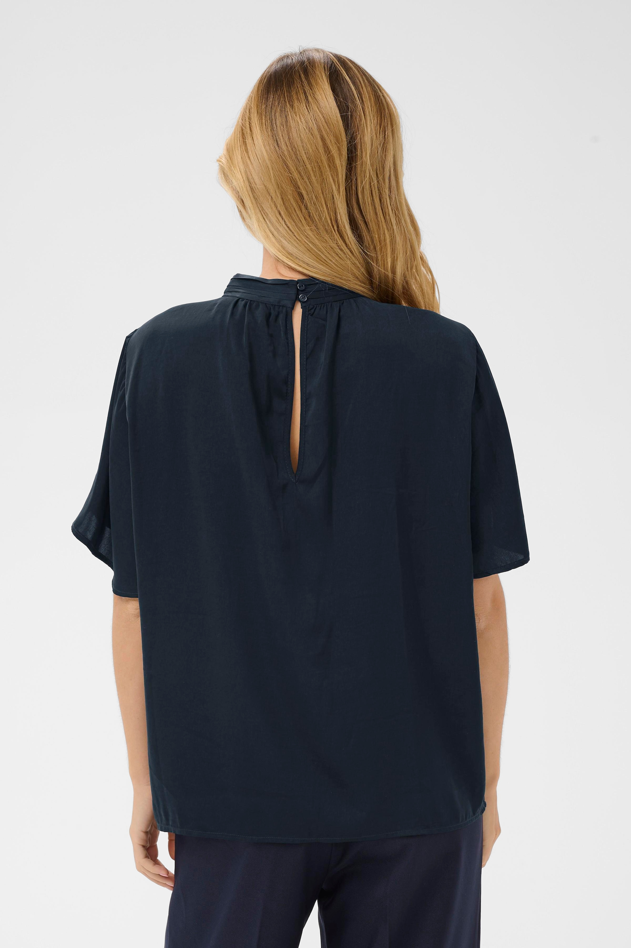 Saint Tropez Blouse à manches courtes »AileenSZ Flared Blouse« Kunstfaser, Regular fit
