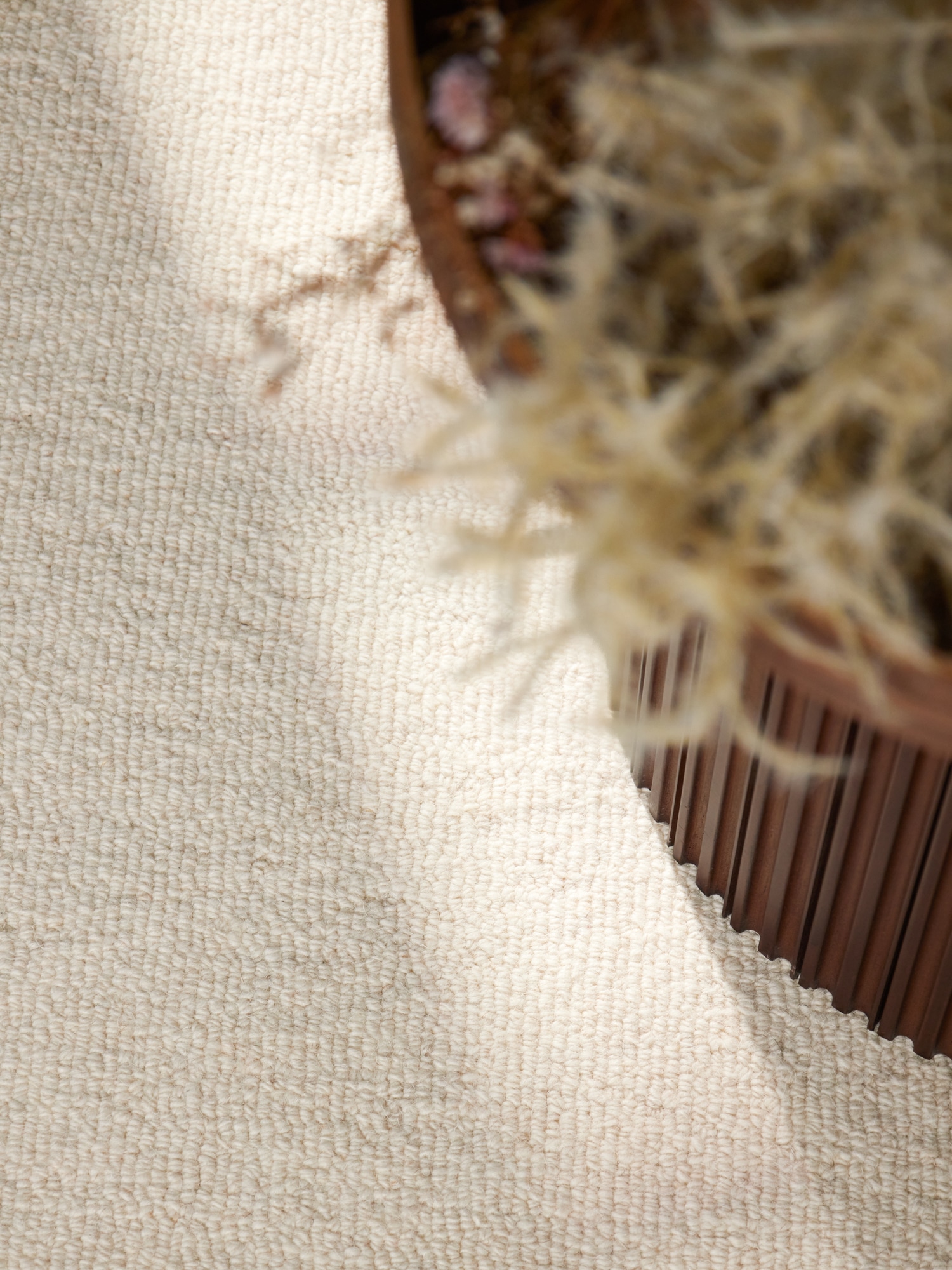 ELLE DECORATION Tapis en laine »Knots« Rond 13 mm Höhe handtuft, laine, rond, bouclé fin, salon, chambre, naturel