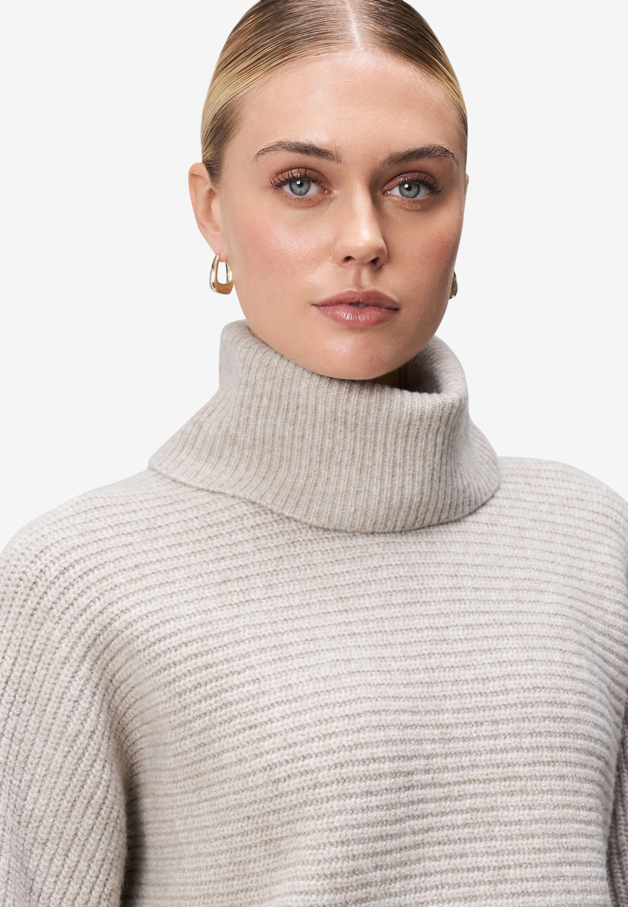 Zero Rollkragenpullover Winterpullover mit Fledermausärmeln