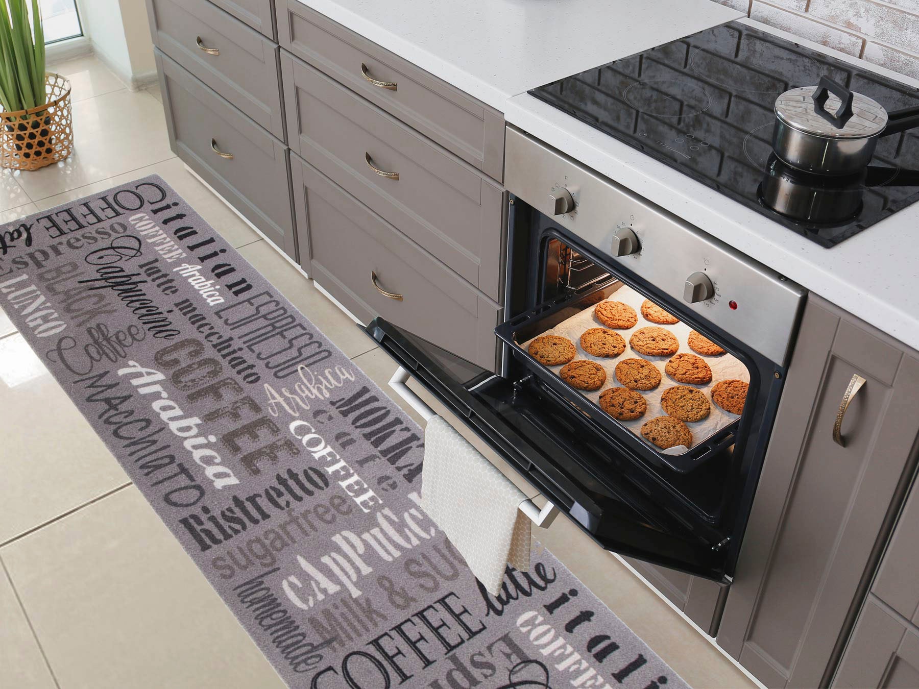 Primaflor-Ideen in Textil Küchenläufer »COFFEE«, waschbar, Schriftzug, Grösse kaufen rutschhemmend, cm, jetzt 50x150 Küche rechteckig, mit