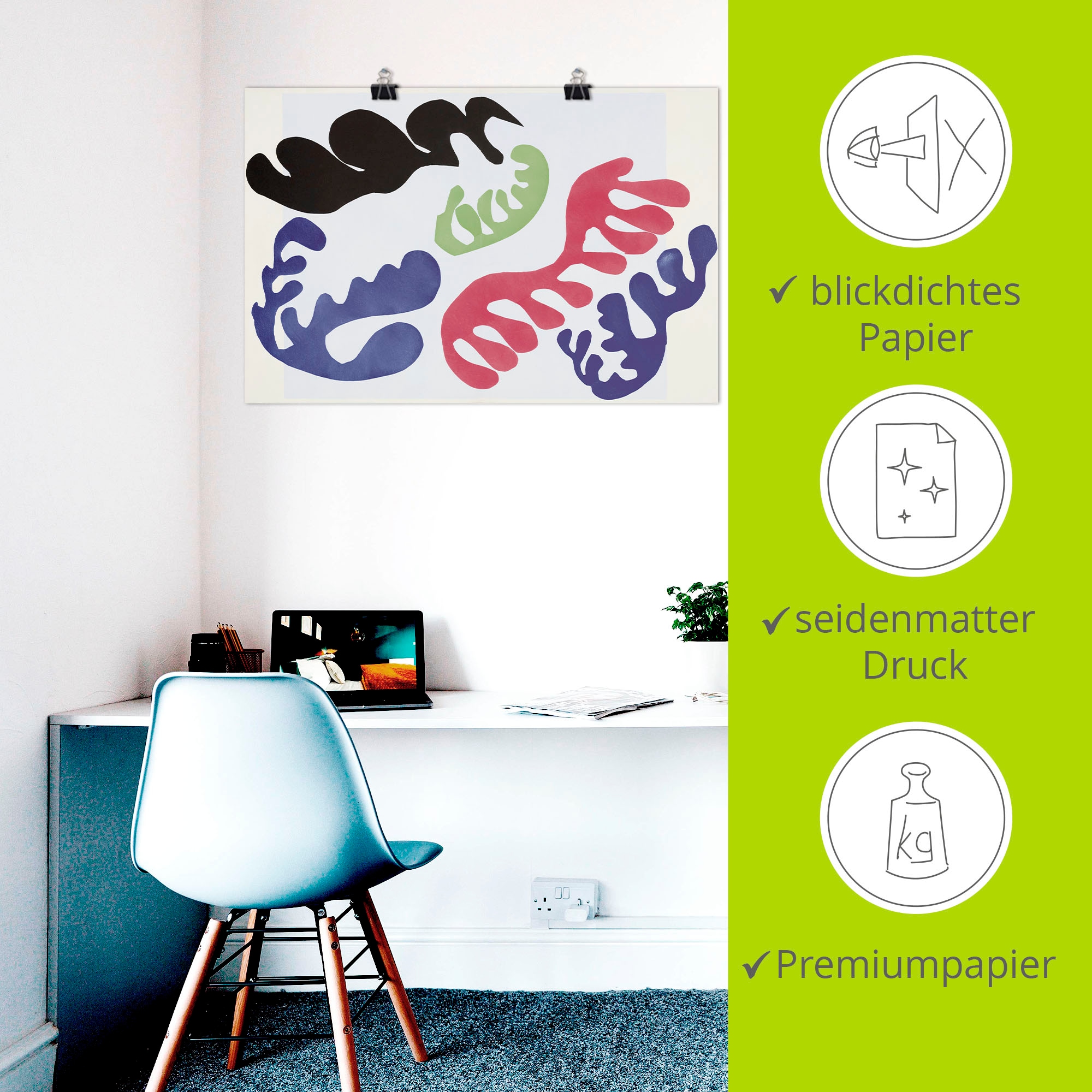 Artland Wandbild »Die Lagune 3. 1947« Gegenstandslos 1 Stk. tlg. als Alubild, Leinwandbild, Poster, Wandaufkleber in verschied. Grössen