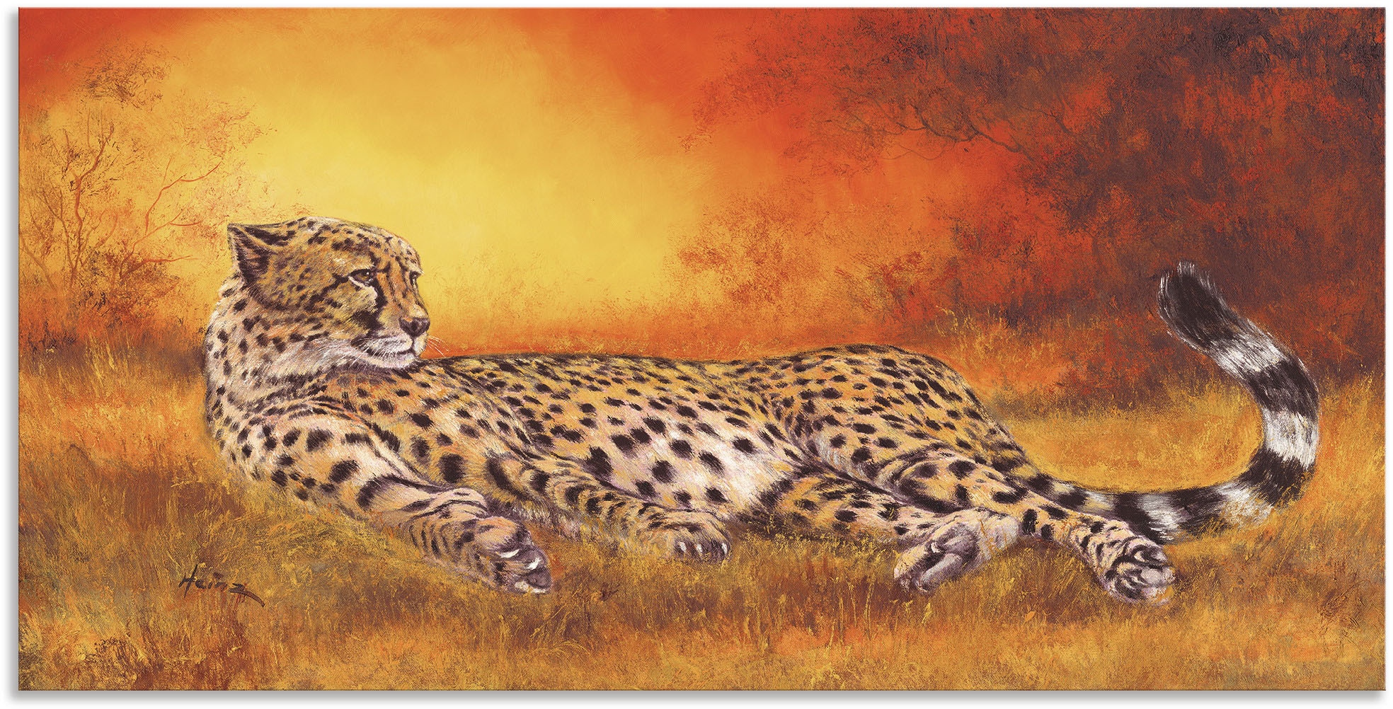 Image of Artland Wandbild "Gepard" Geparden Bilder 1 Stk. tlg. als Alubild, Leinwandbild in verschied. Grössen