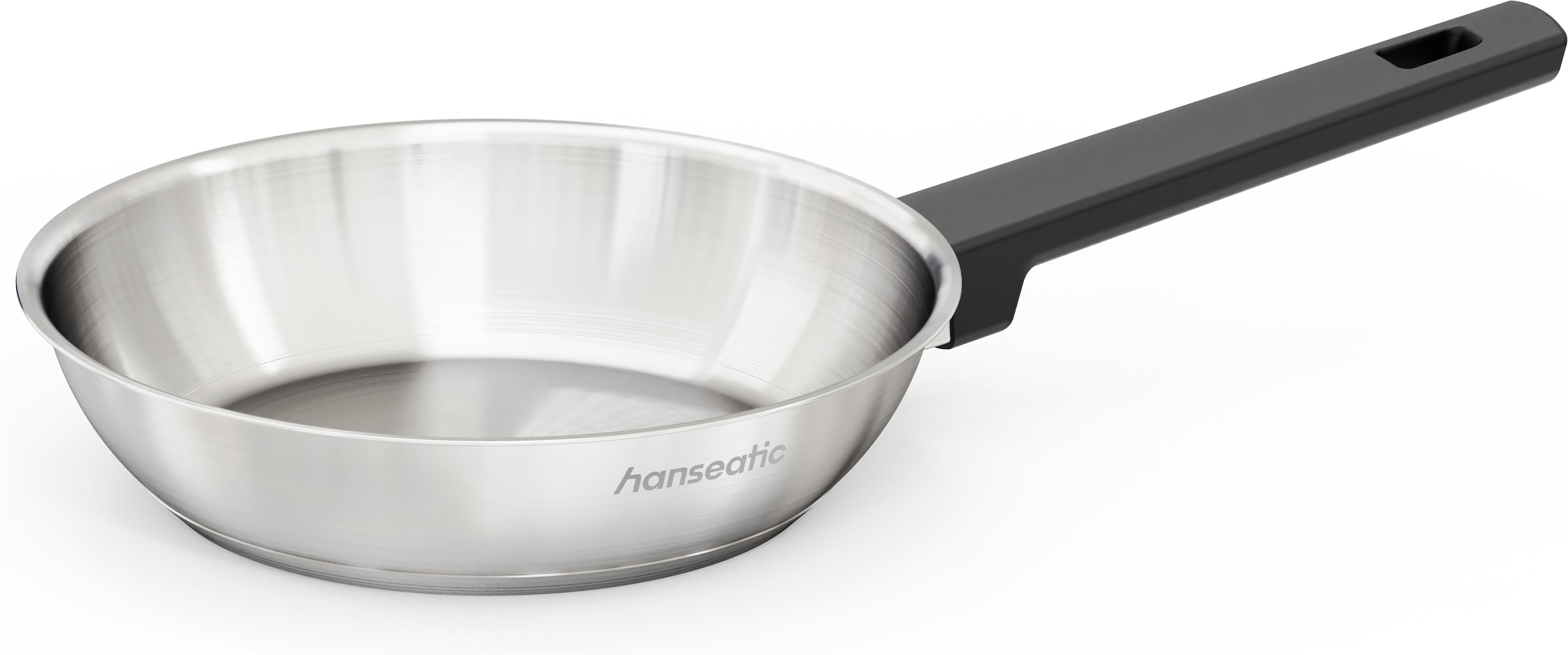 Hanseatic Set de poêles »SMART« Acier inoxydable 18/10 Ensemble, 1 poêle Ø 24 cm et 28 cm, 2 tlg. sans revêtement, économe en énergie, pour tous types de plaques, y compris induction
