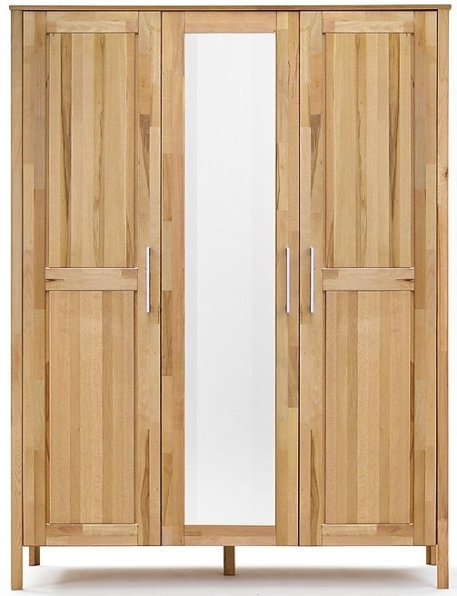 Image of Home affaire Kleiderschrank »Modesty I«, aus massivem Kernbuchenholt, in unterschiedlichen Breiten, mit und ohne Spiegel erhältlich bei Ackermann Versand Schweiz