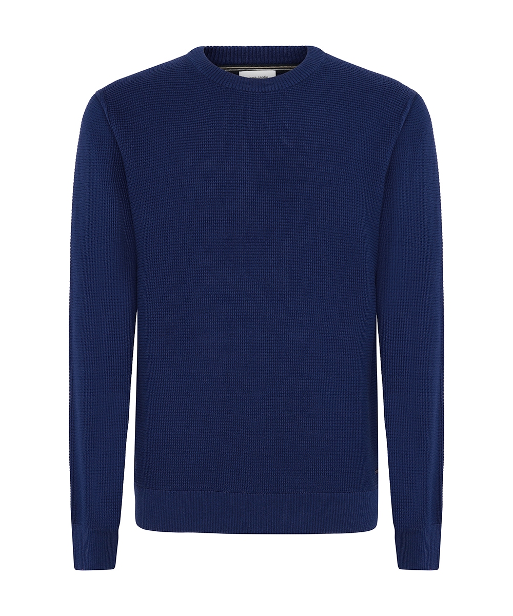 Pierre Cardin Pull à col rond avec motif à structure gaufrée