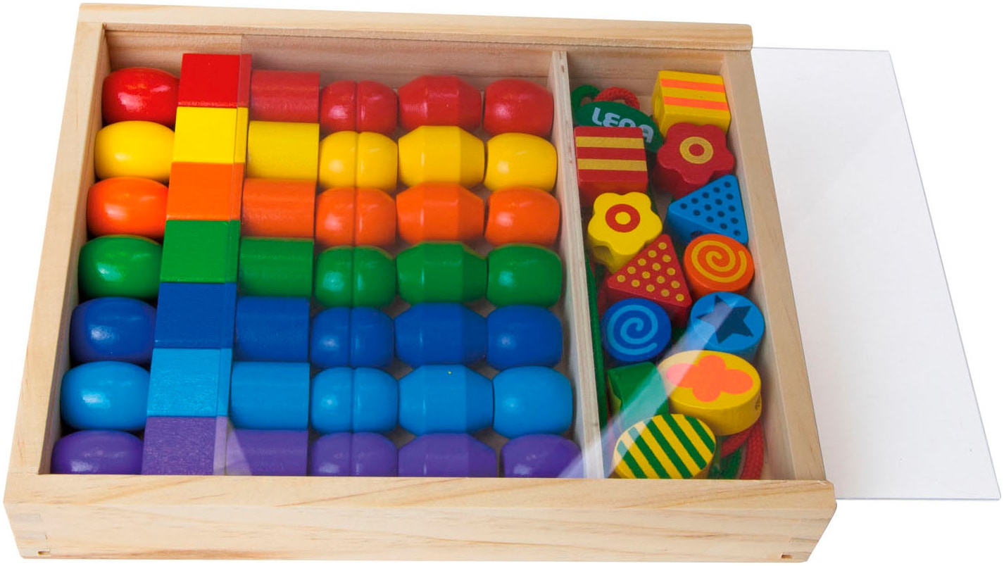 Lena® Set créatif »Super Beads Holzfädelperlen« FSC® - schützt Wald