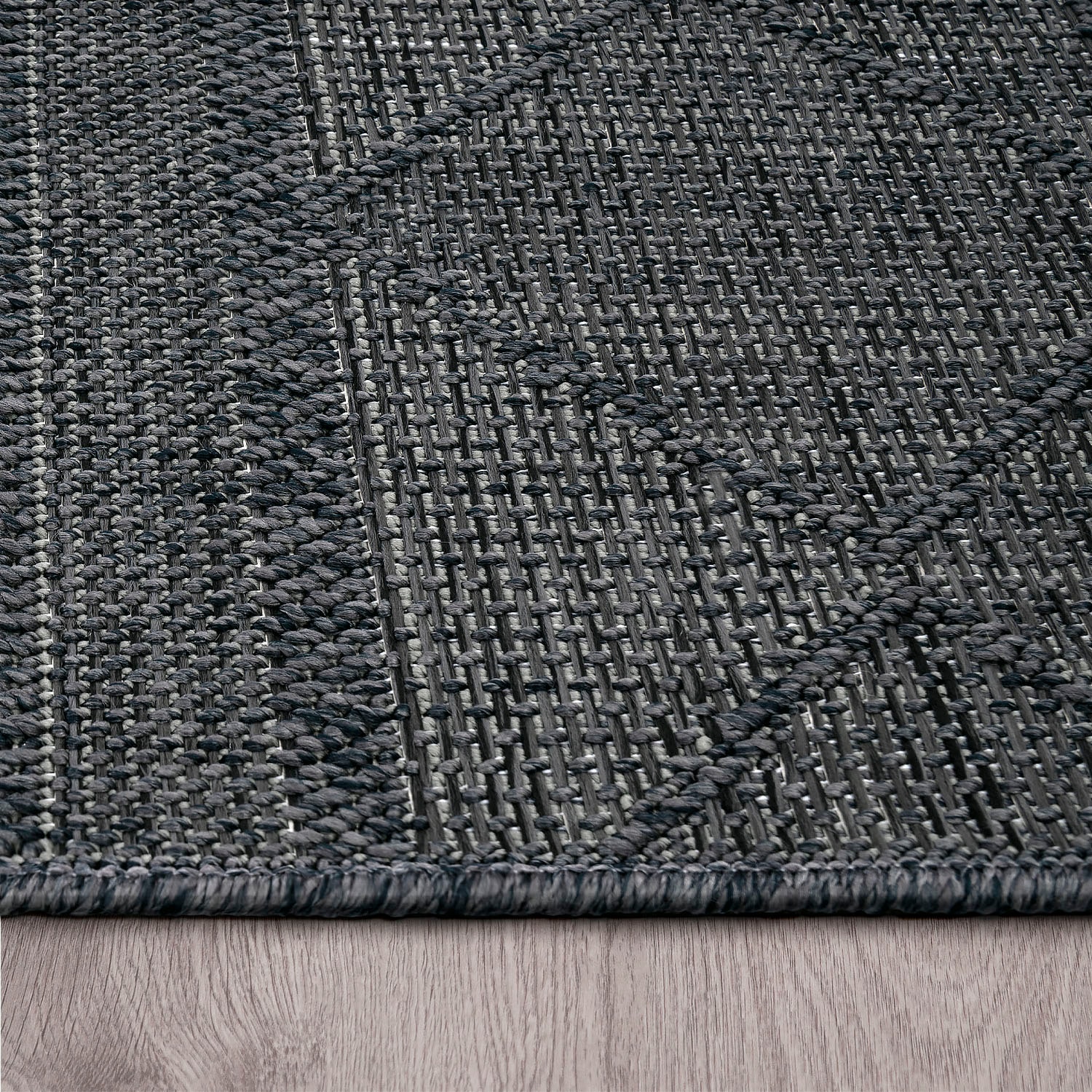 Paco Home Teppich »Vermont 191«, rechteckig, 4 mm Höhe, Flachgewebe, modernes Design mit Rauten, gesteift, Outdoor geeignet