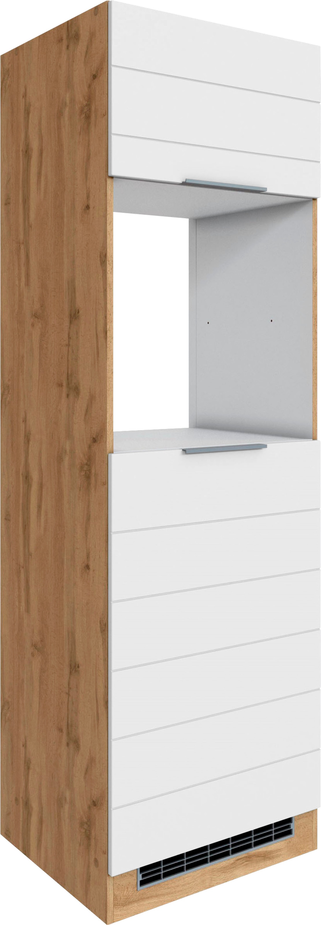 KOCHSTATION Armoire d'encastrement pour four »KS-Luhe« 60 cm de large, façades MDF de haute qualité avec lisse horizontale