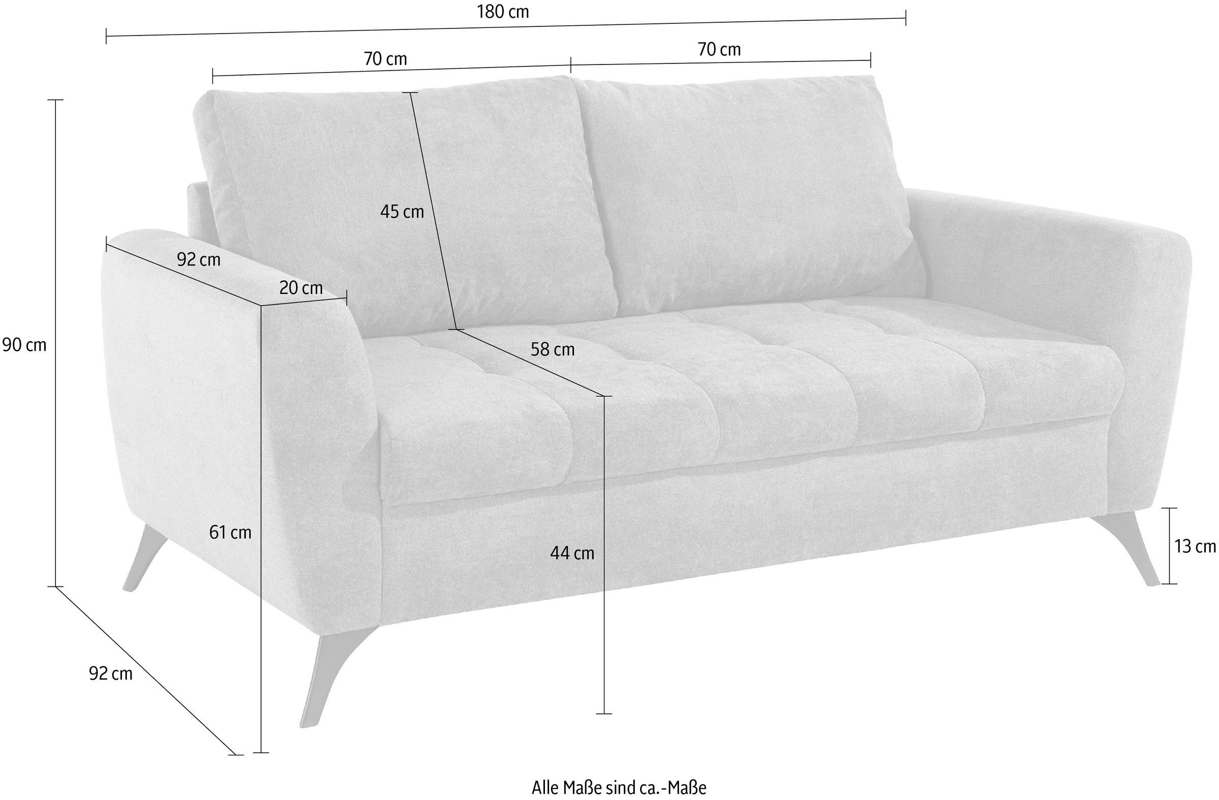 Sitzplatz, 2,5-Sitzer kaufen bis INOSIGN mit 140kg auch »Lörby«, Belastbarkeit clean-Bezug pro Aqua