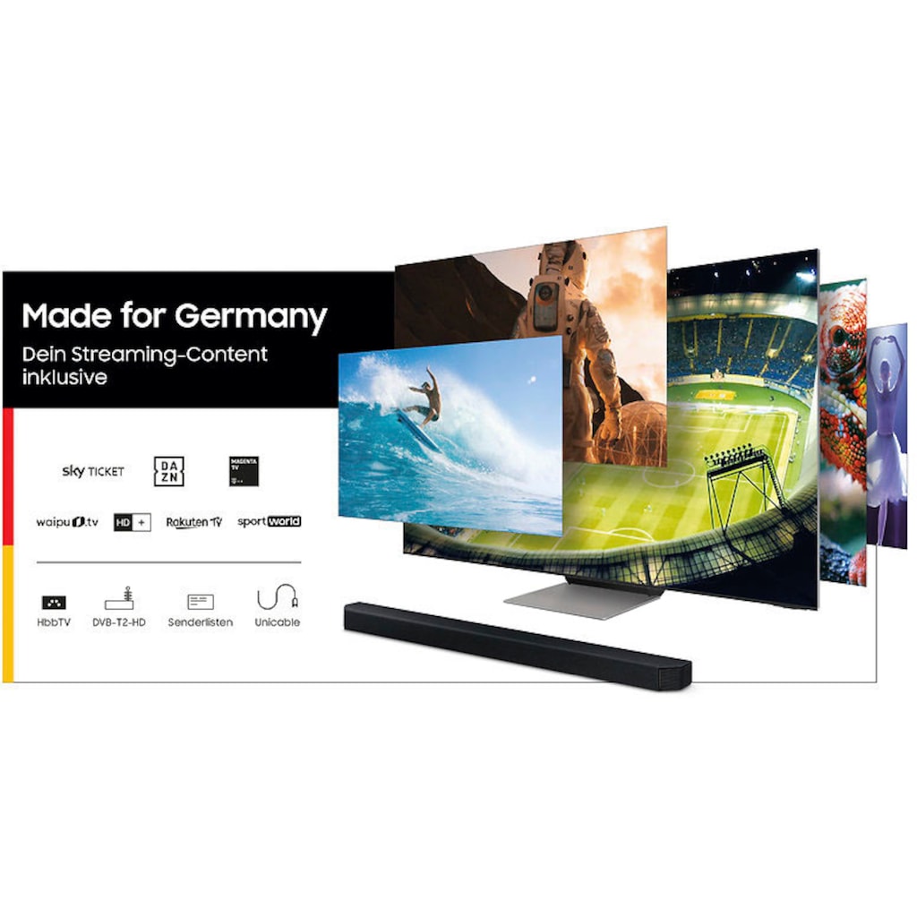 Samsung QLED-Fernseher »GQ85Q70AAT«, 214 cm/85 Zoll, 4K Ultra HD, Smart-TV, Quantum HDR-Quantum Prozessor 4K-Dual LED-100% Farbvolumen