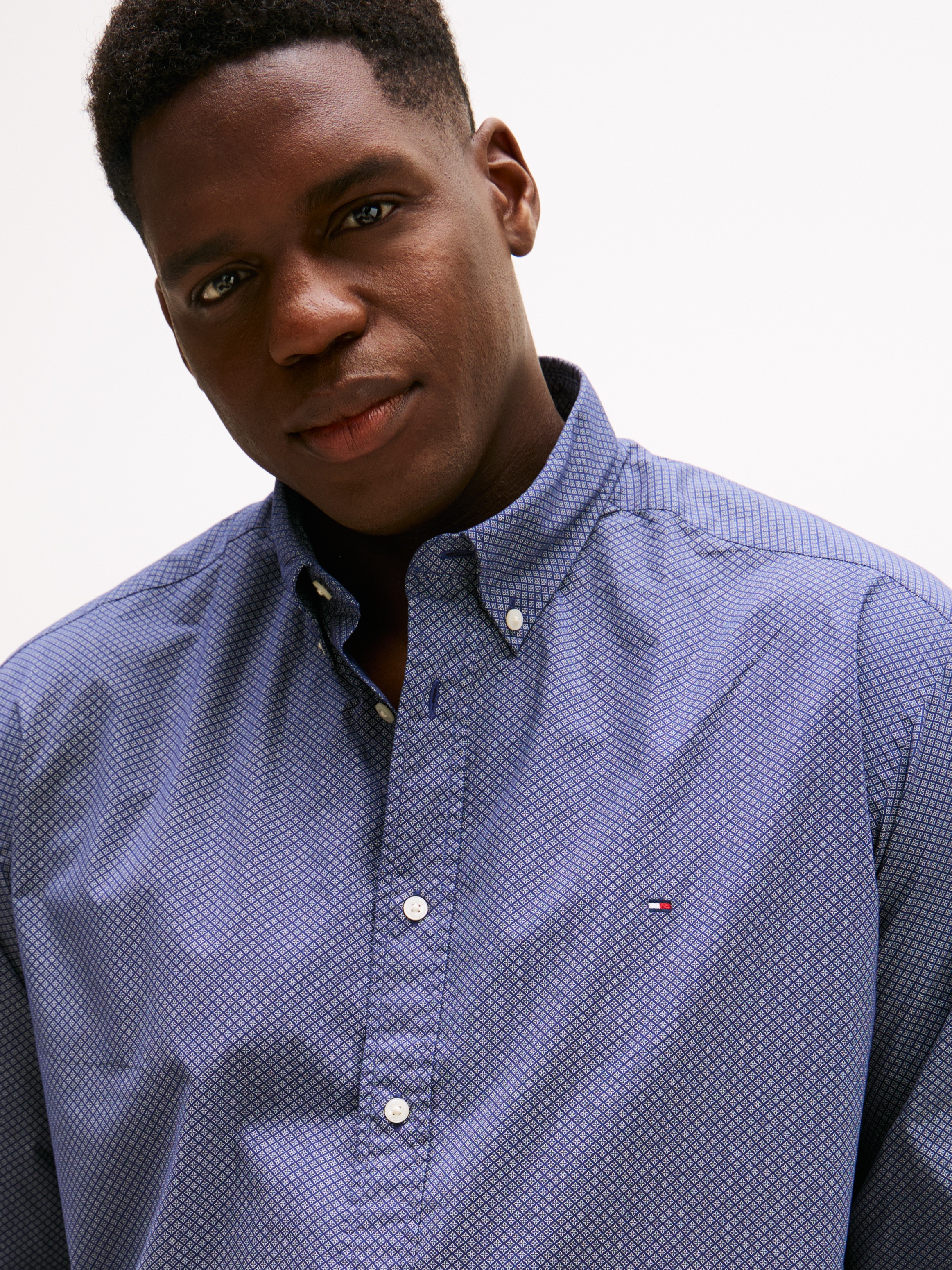Tommy Hilfiger Big & Tall Langarmhemd »BT-FLEX POPLIN MICRO«, Grosse Grössen, Button-down-Kragen, Businesshemd, Regular Fit