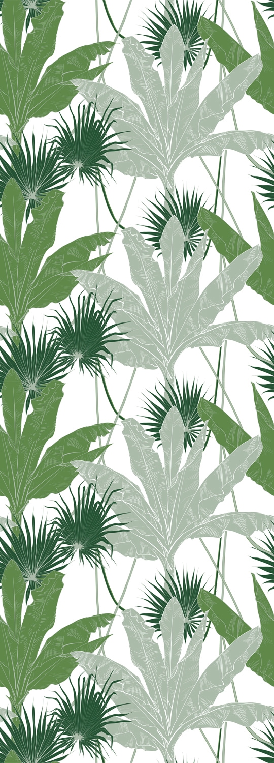 queence Vinyltapete »Amar«, bedruckt-Motiv-botanisch-floral-gemustert-natürlich, 90x250cm, selbstklebend, kinderleichte Anbringung, Sticker