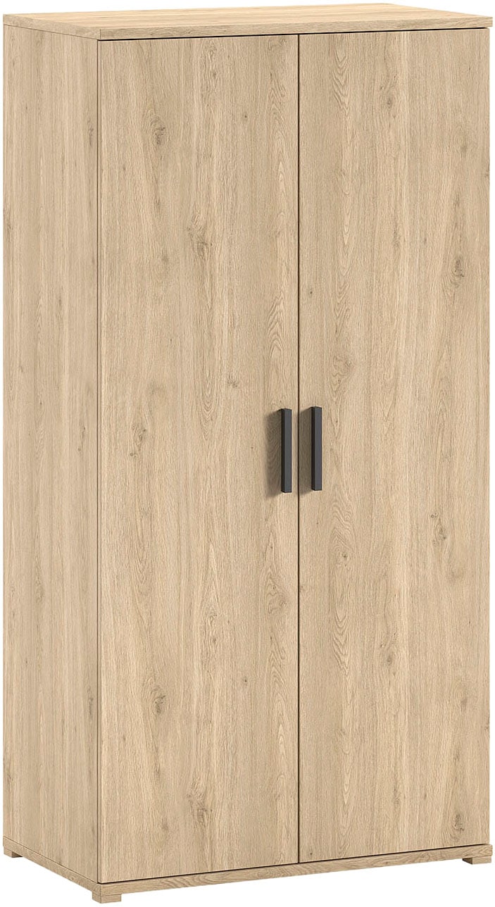 Vipack Jugendzimmer-Set »SAM - Bett, Nachtkonsole, Kleiderschrank 2-trg., gradliniges Design« Schubladen auf Metallauszug, Kleiderschrank 2-trg. mit viel Stauraum, 3 tlg. tlg.