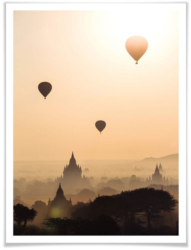 »Morgen (1 St.), Bild, kaufen Wandbild, Wall-Art jetzt Landschaften, über Poster, Poster Bagan«, Wandposter